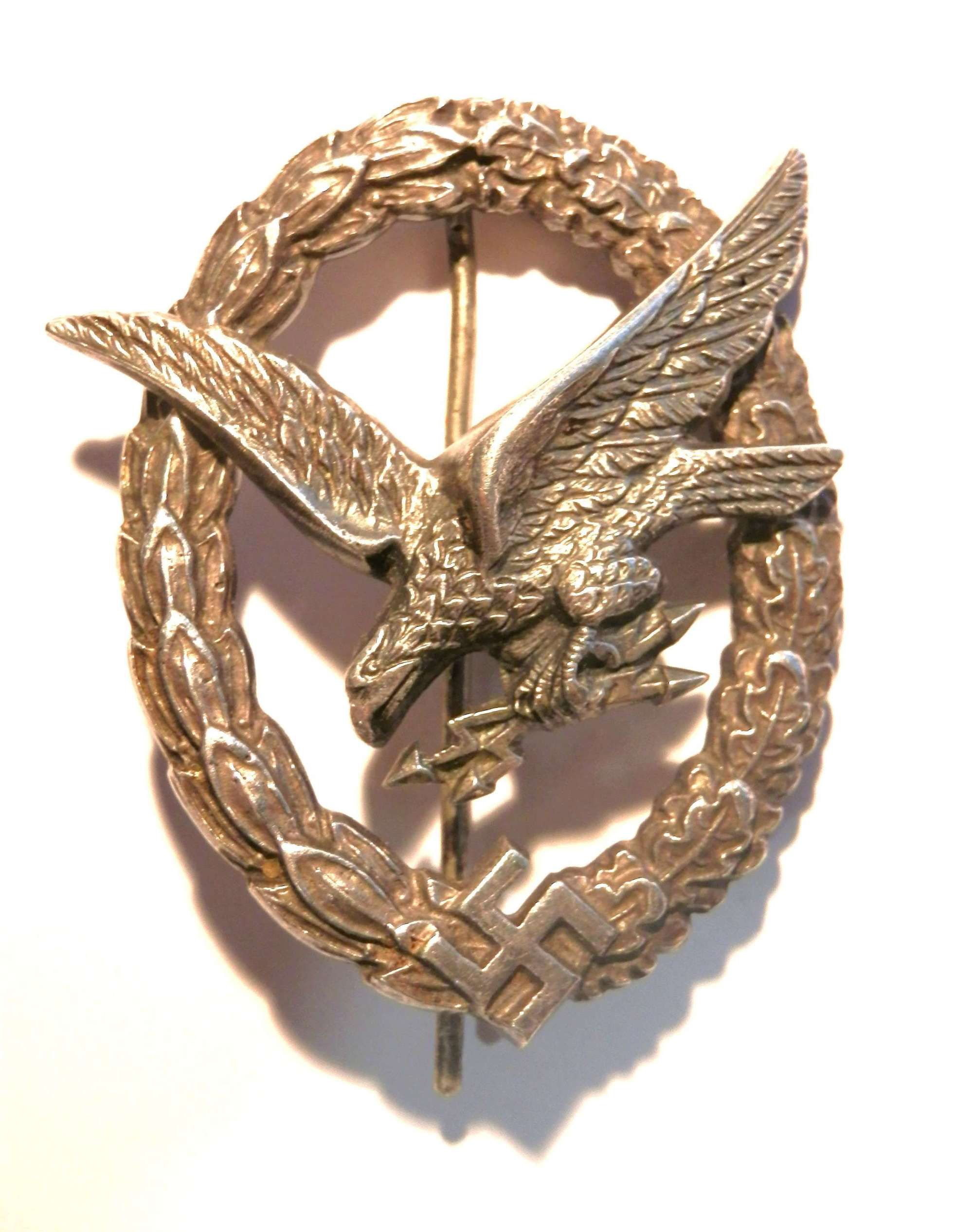 Luftwaffe Radio Operator/Air Gunner's Badge.