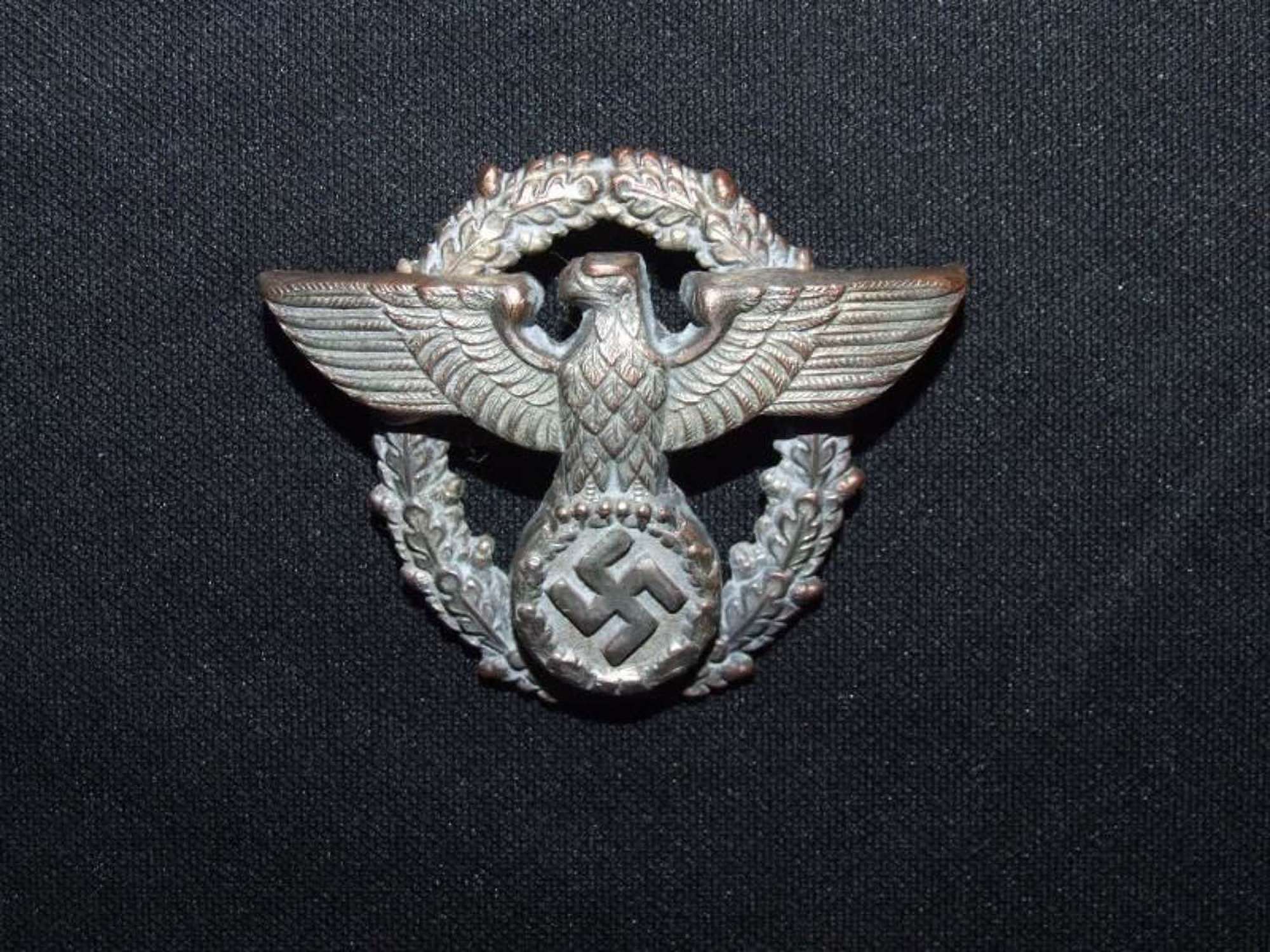Two Part German Police Officer's Eagle in Cupal