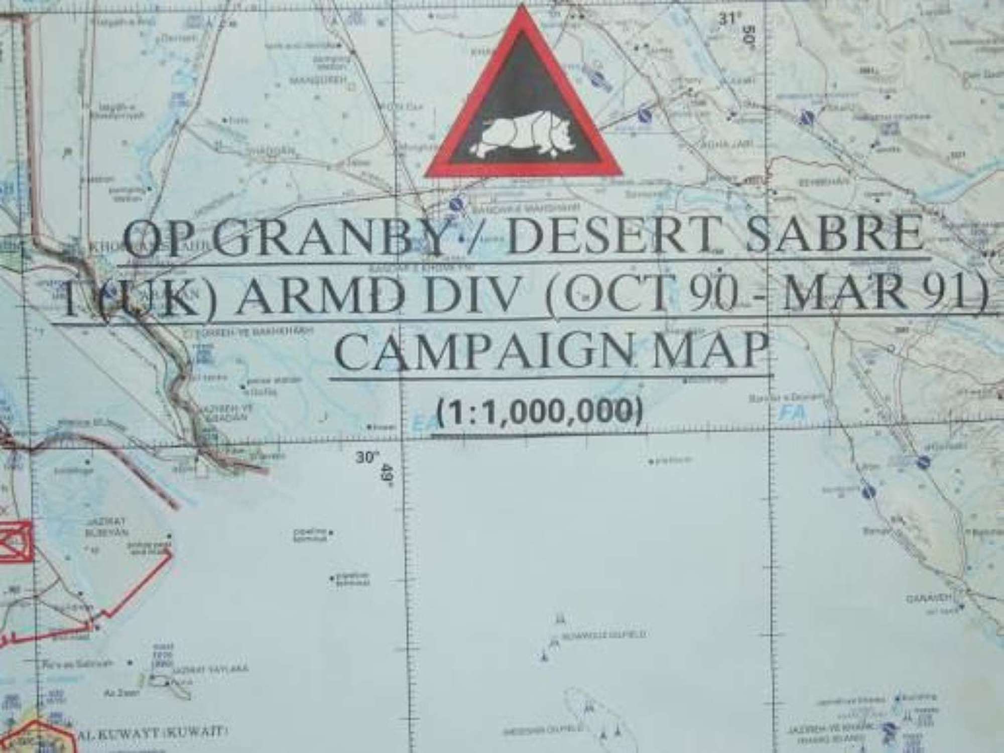First Gulf War Campaing Map Operation Granby