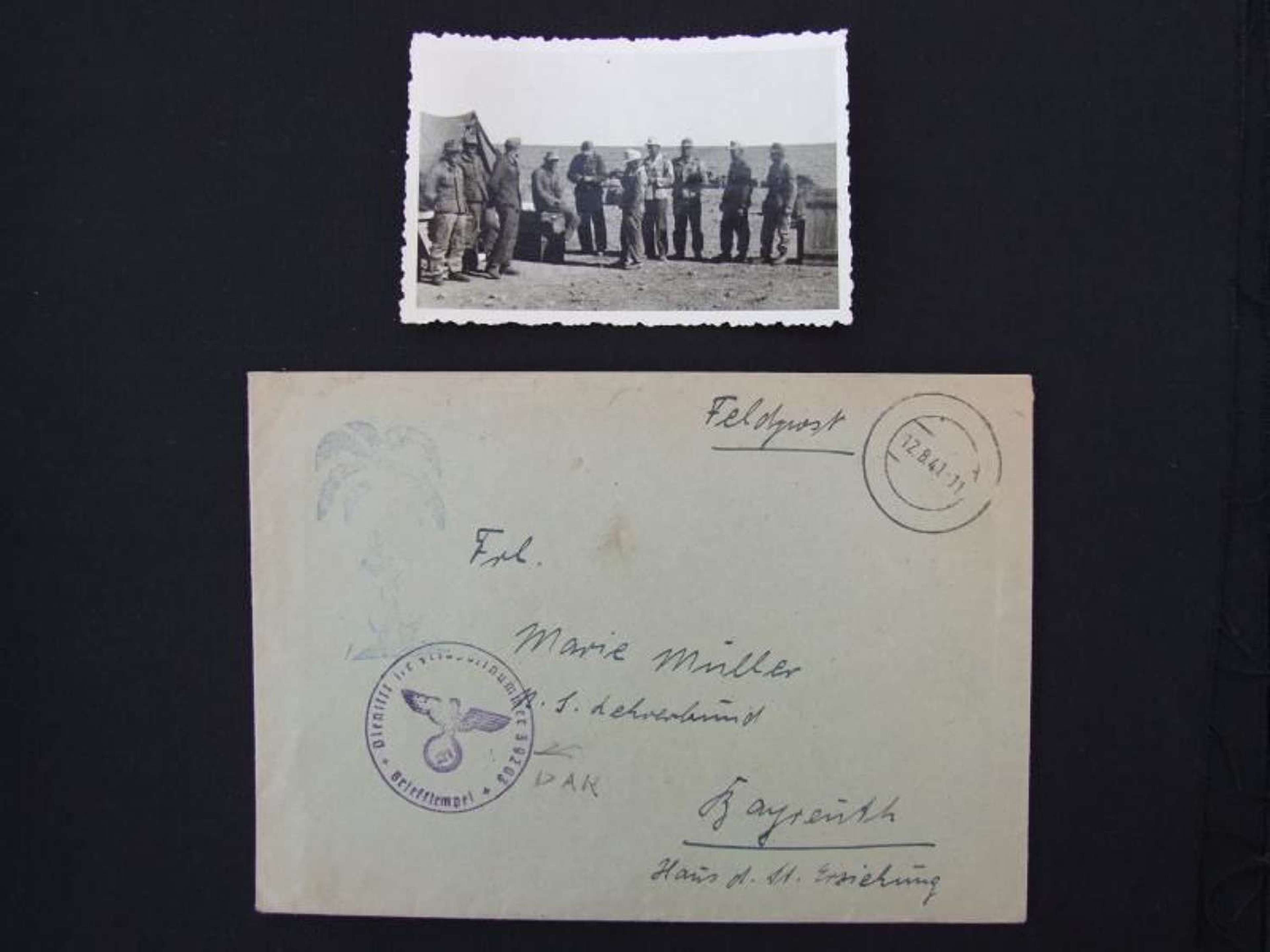 Afrika Korps Felpost Envelope with rare Palmstempel