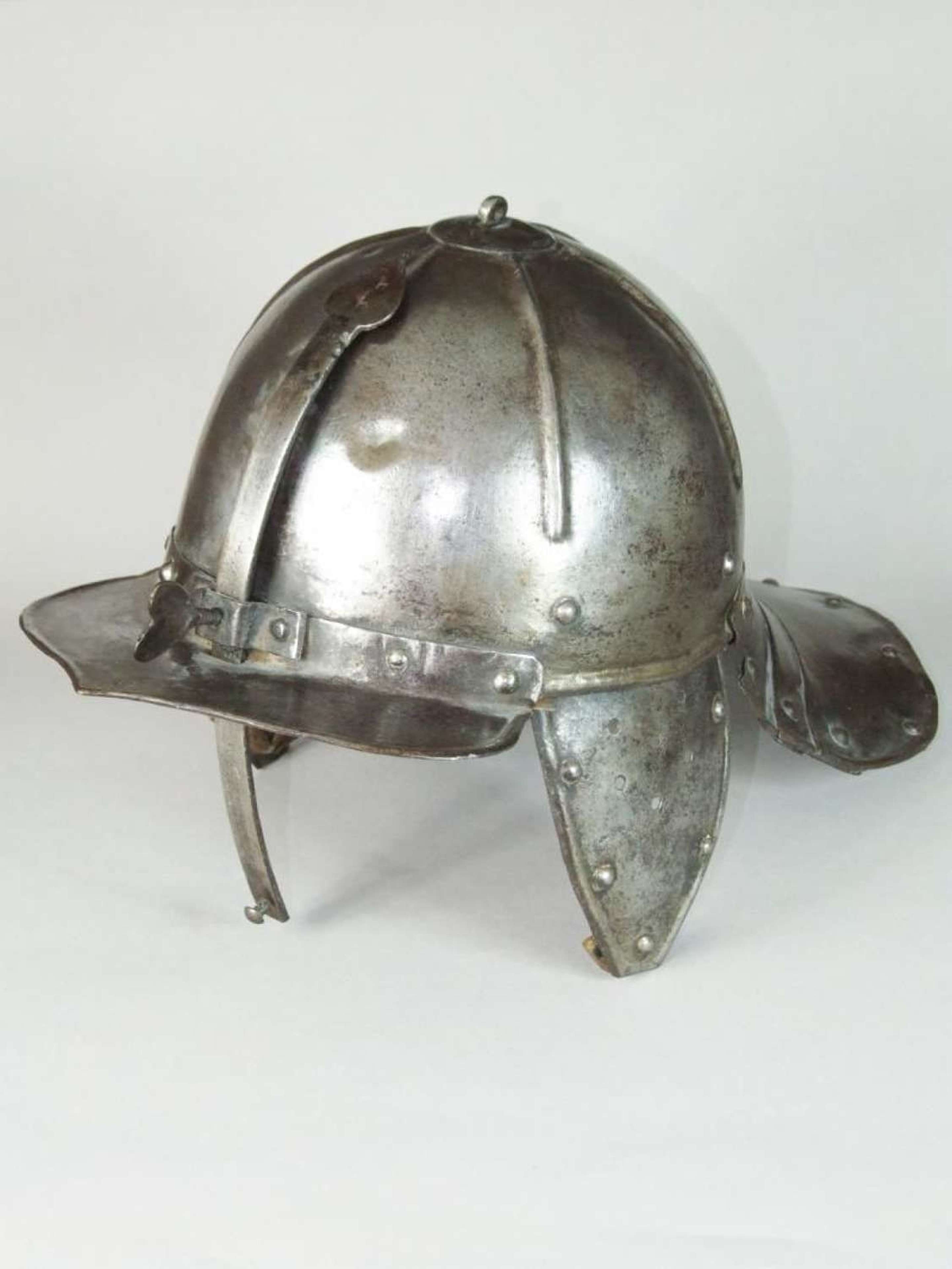 ZischÃ¤gge or Lobster Tail Helmet Dating from about 1650.
