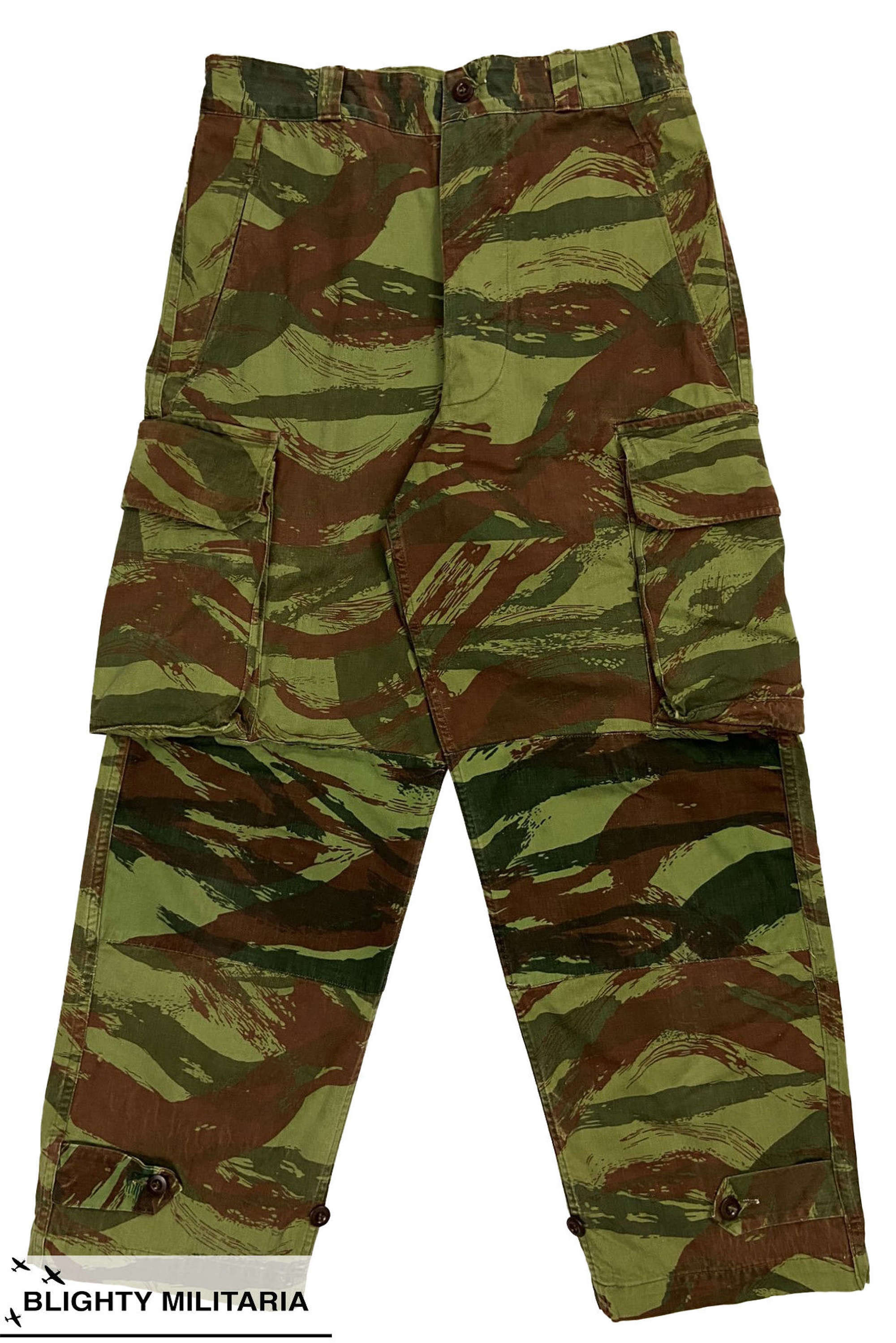 Original 1950s French Army M47 TAP Lizard Camouflage Trousers