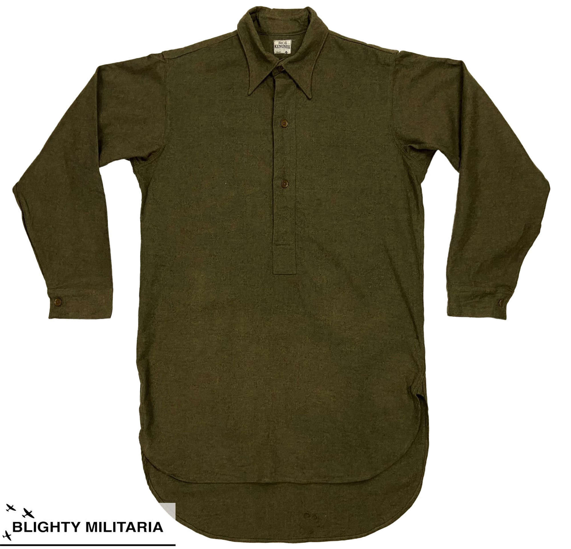 Original 1948 Dated British Army Ordinary Ranks Shirt by 'Kenunex'