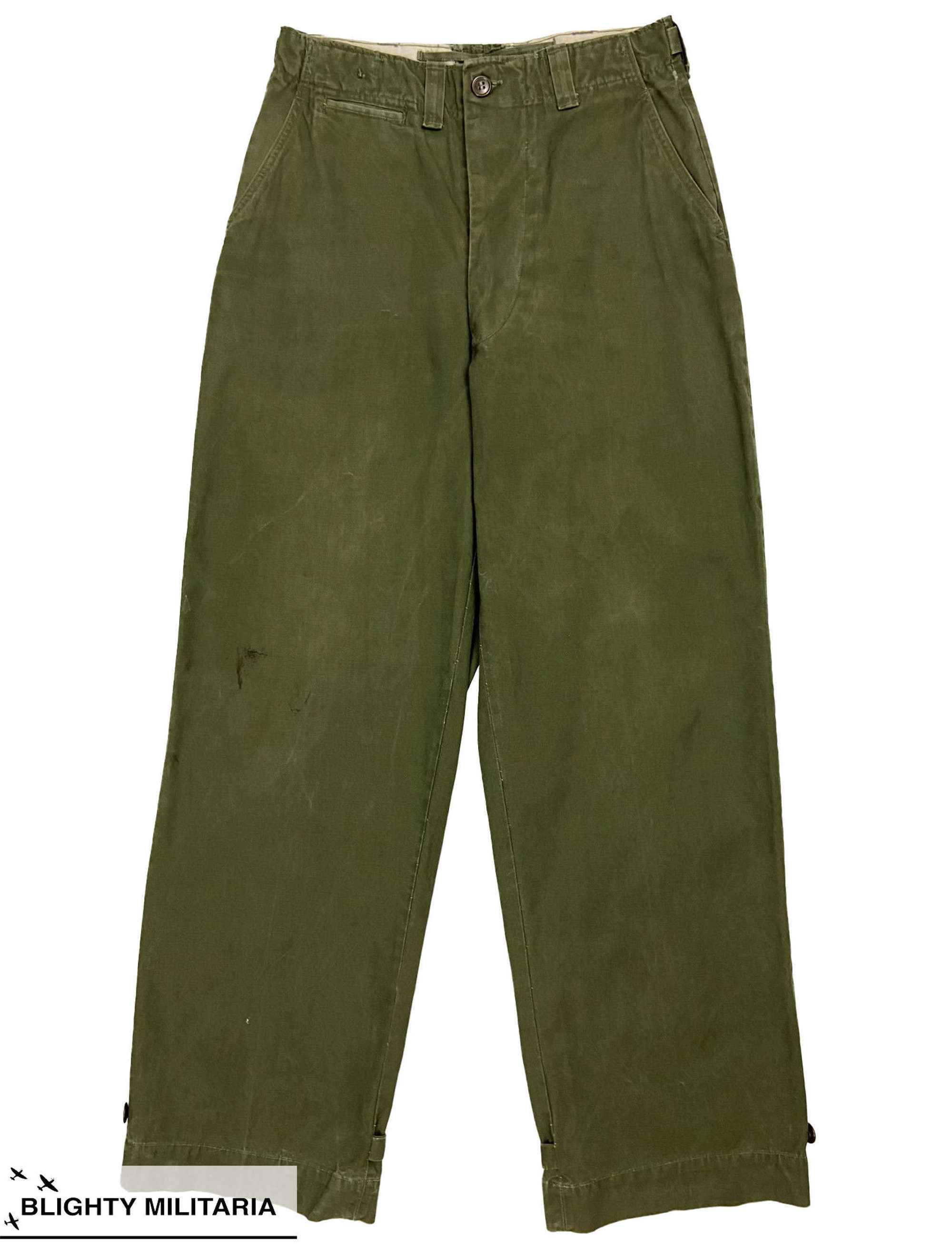 Original 1951 Dated US Army M43 Combat Trousers - Size 30x32
