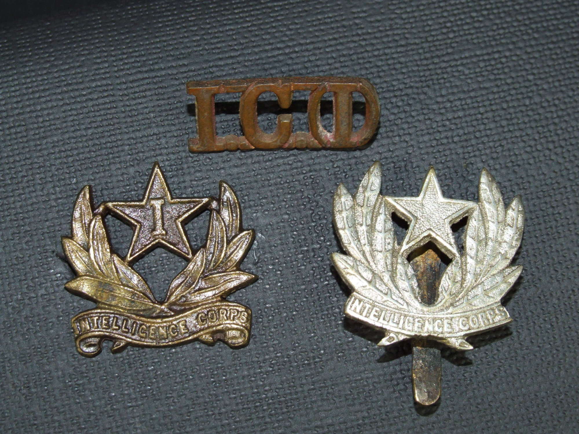 A Collection of WW11 Indian Intelligence Corps Insignia