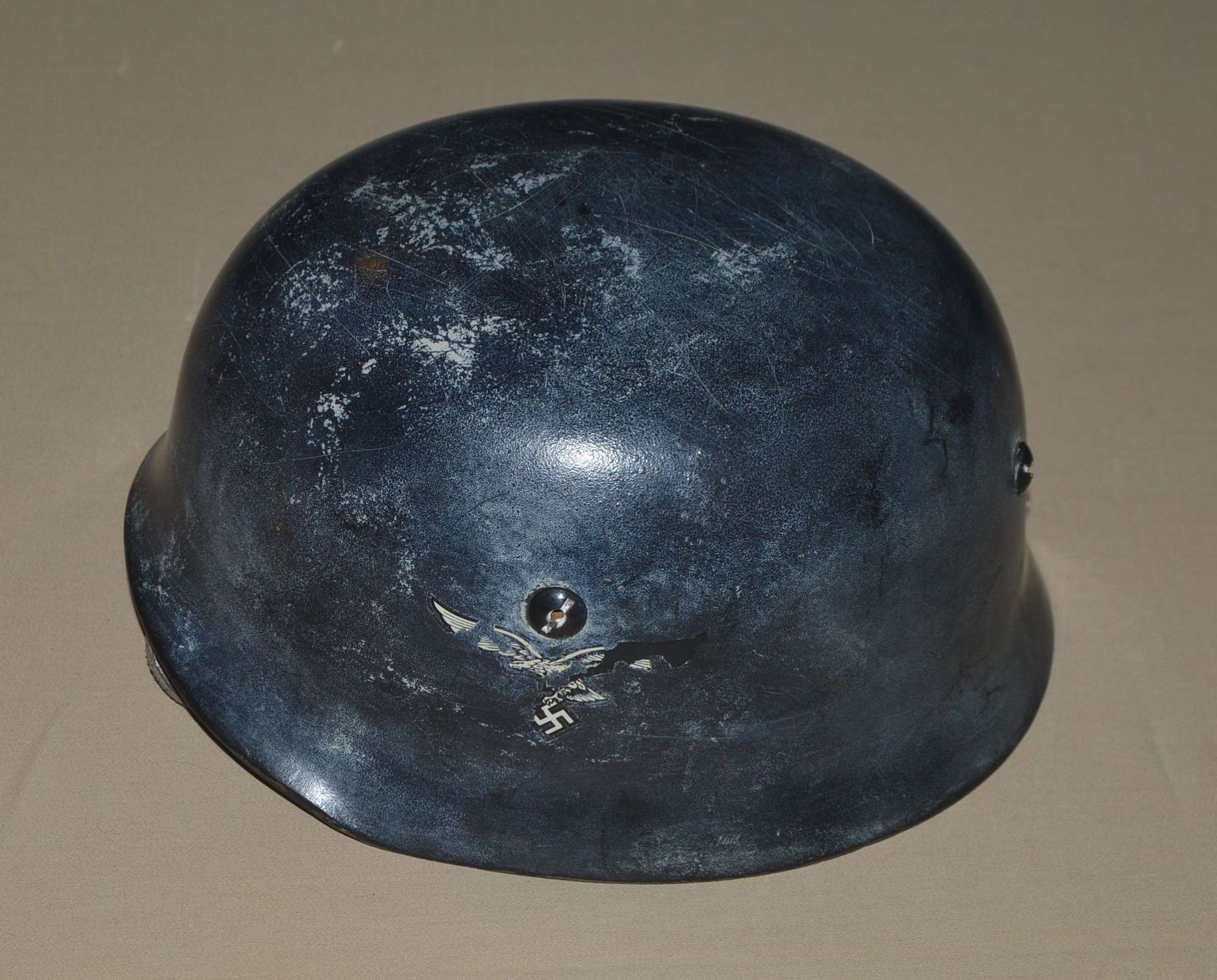 German WWII Luftwaffe Double Decal M38 Paratrooper Helmet