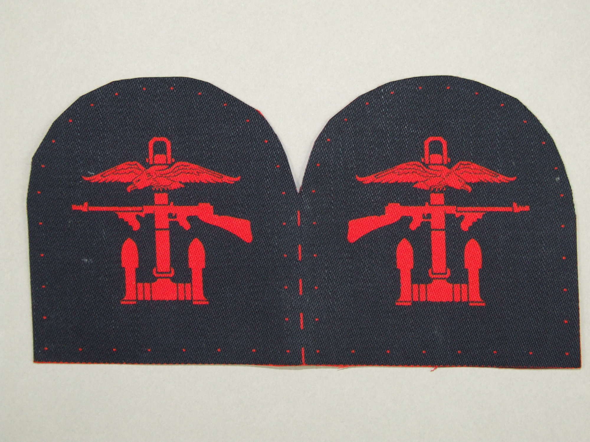 Unissued Pair of Tombstone Combined Operations Printed Formation Signs