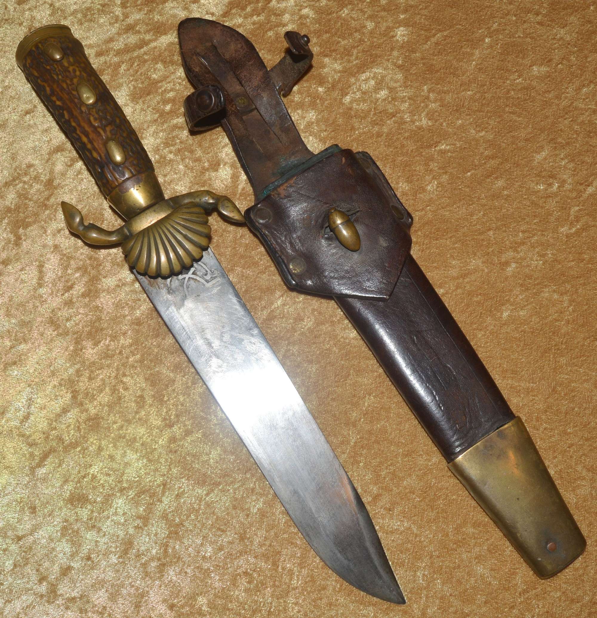 ﻿German Hunting Knife, Dagger, 19th C