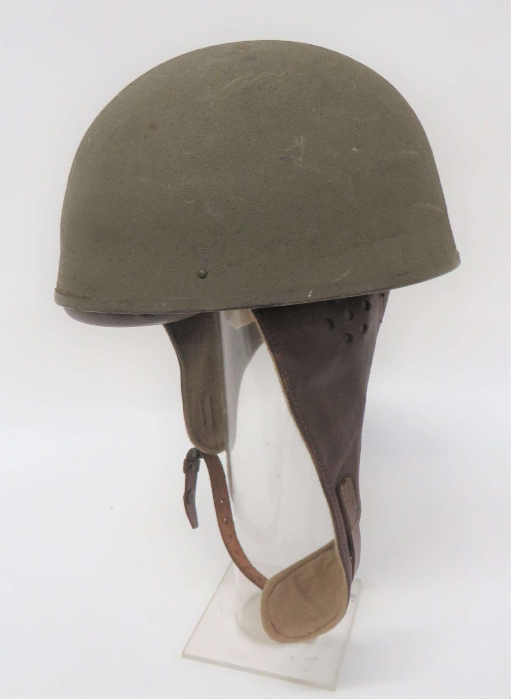 1942 Dated British Dispatch Riders Steel Helmet . Good Size