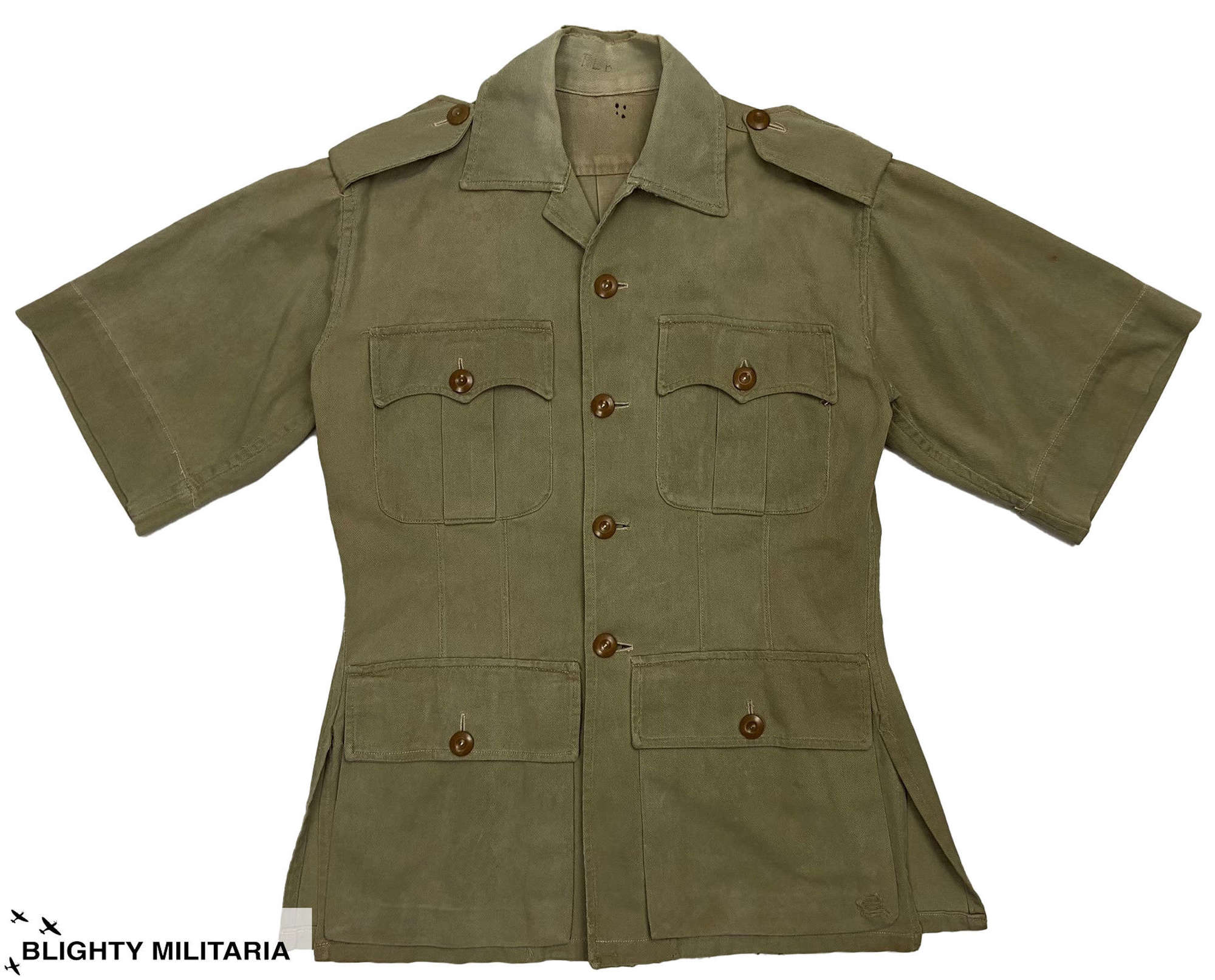 Original 1940s British Khaki Drill Bush Jacket