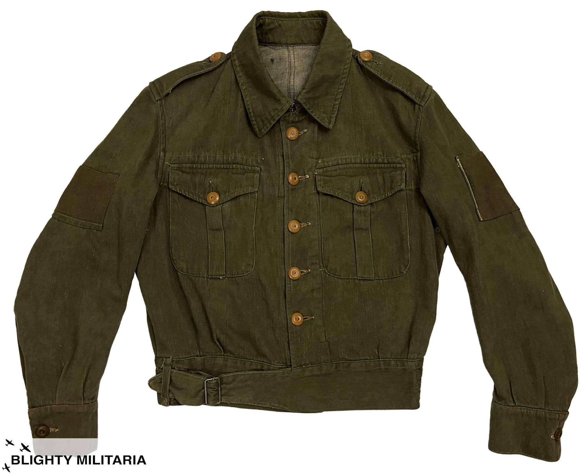 Original Early WW2 British Army Denim Battledress Blouse
