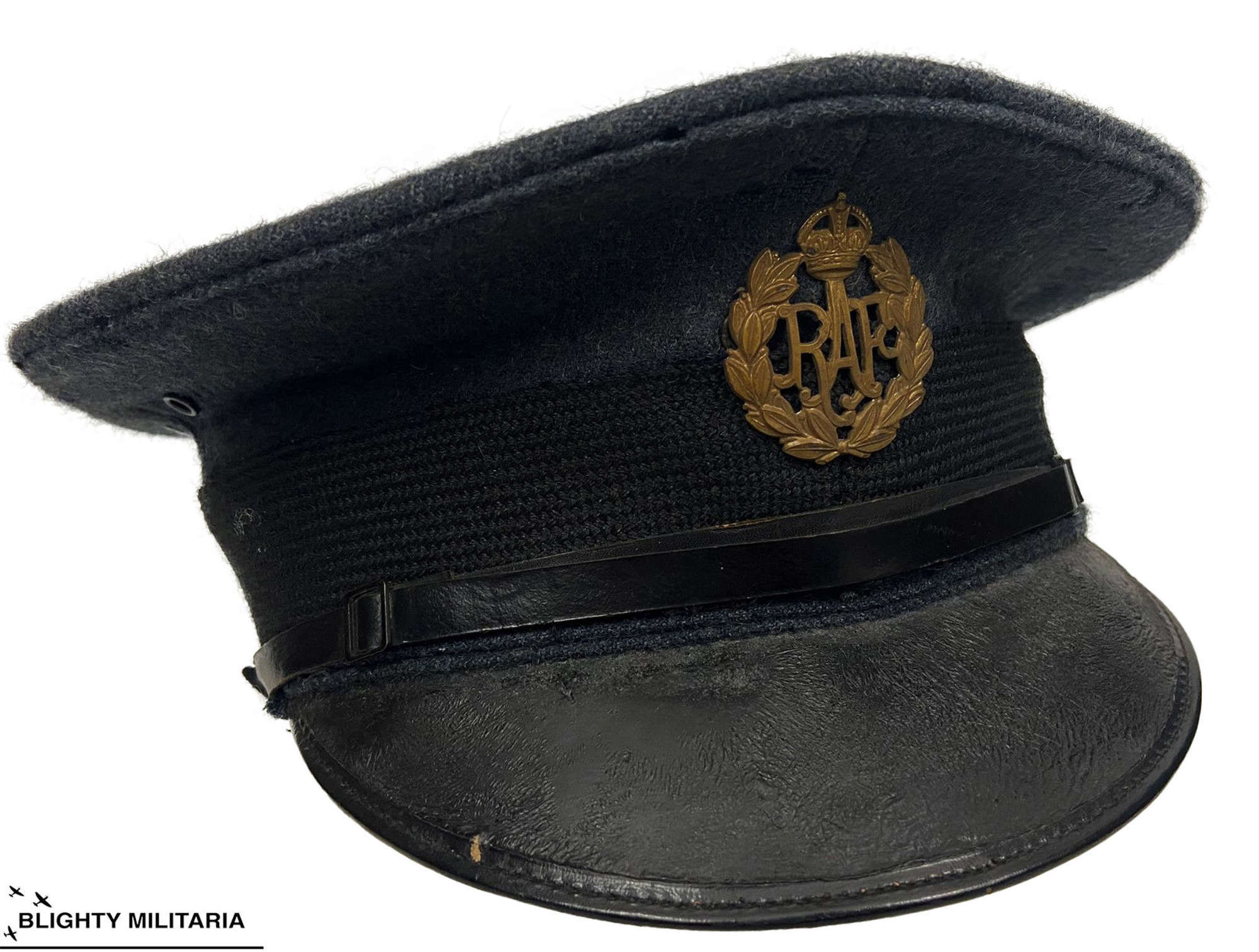 Scarce 1939 Dated RAF Ordinary Airman's Peaked Cap - Size 7