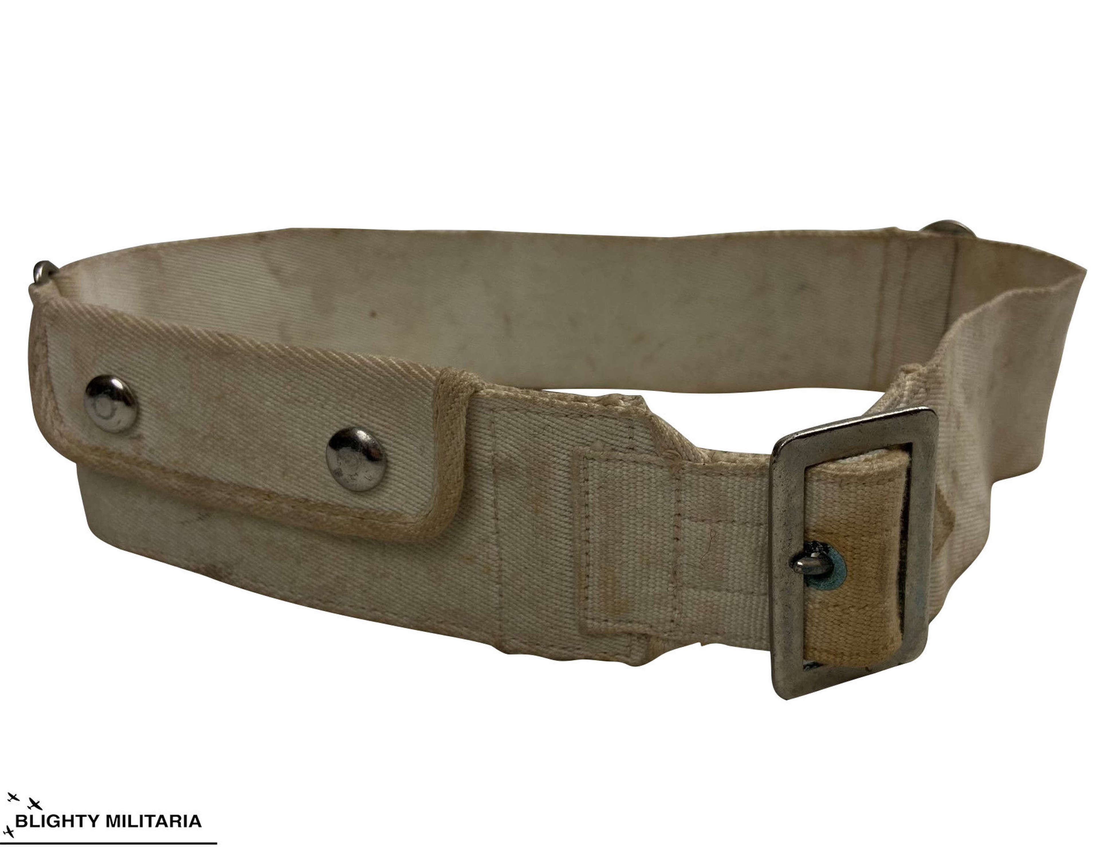 Original 1944 Dated Royal Navy Class II Waist Belt - White