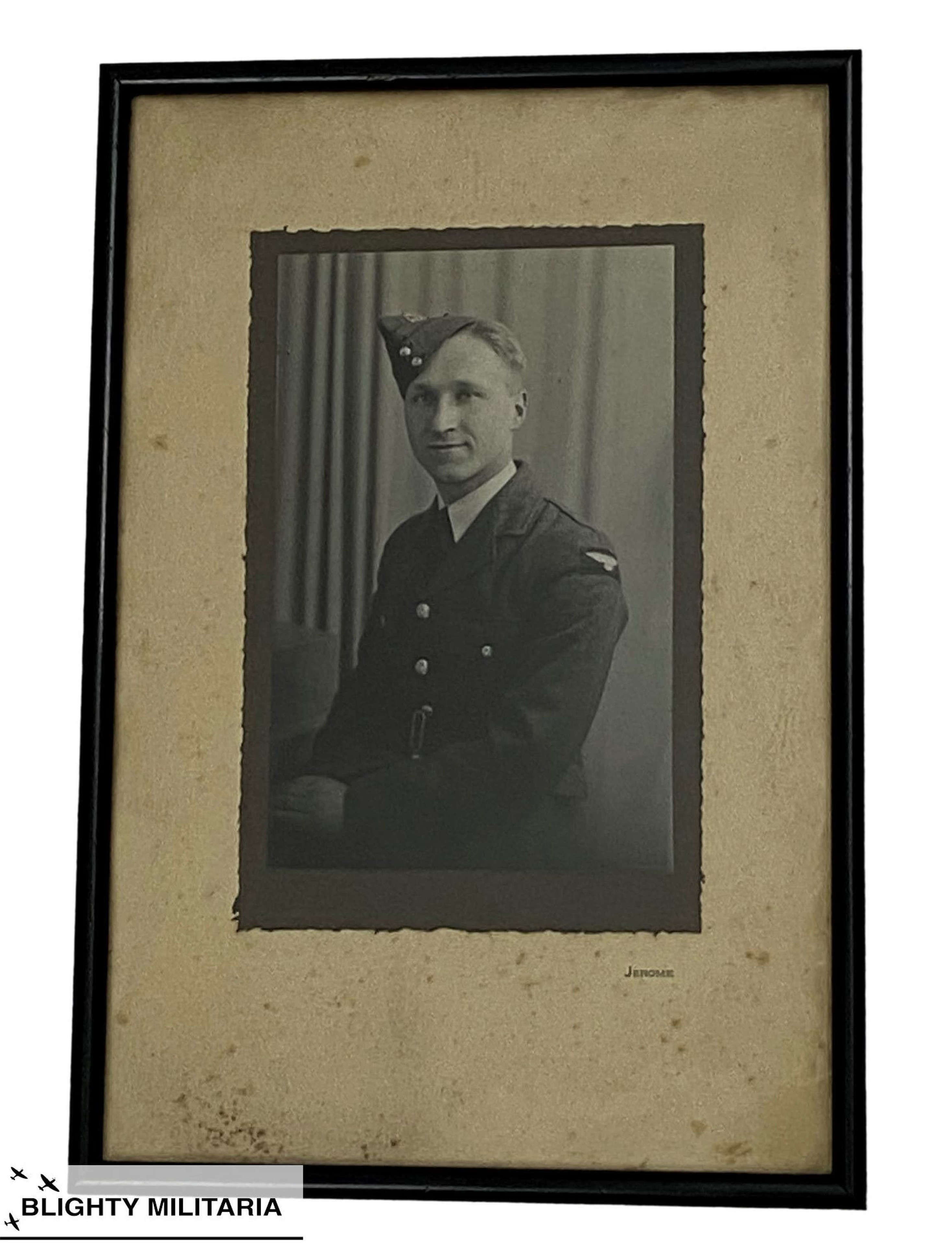 Original WW2 Framed RAF Portrait - Donald Woodmouth Clarkson