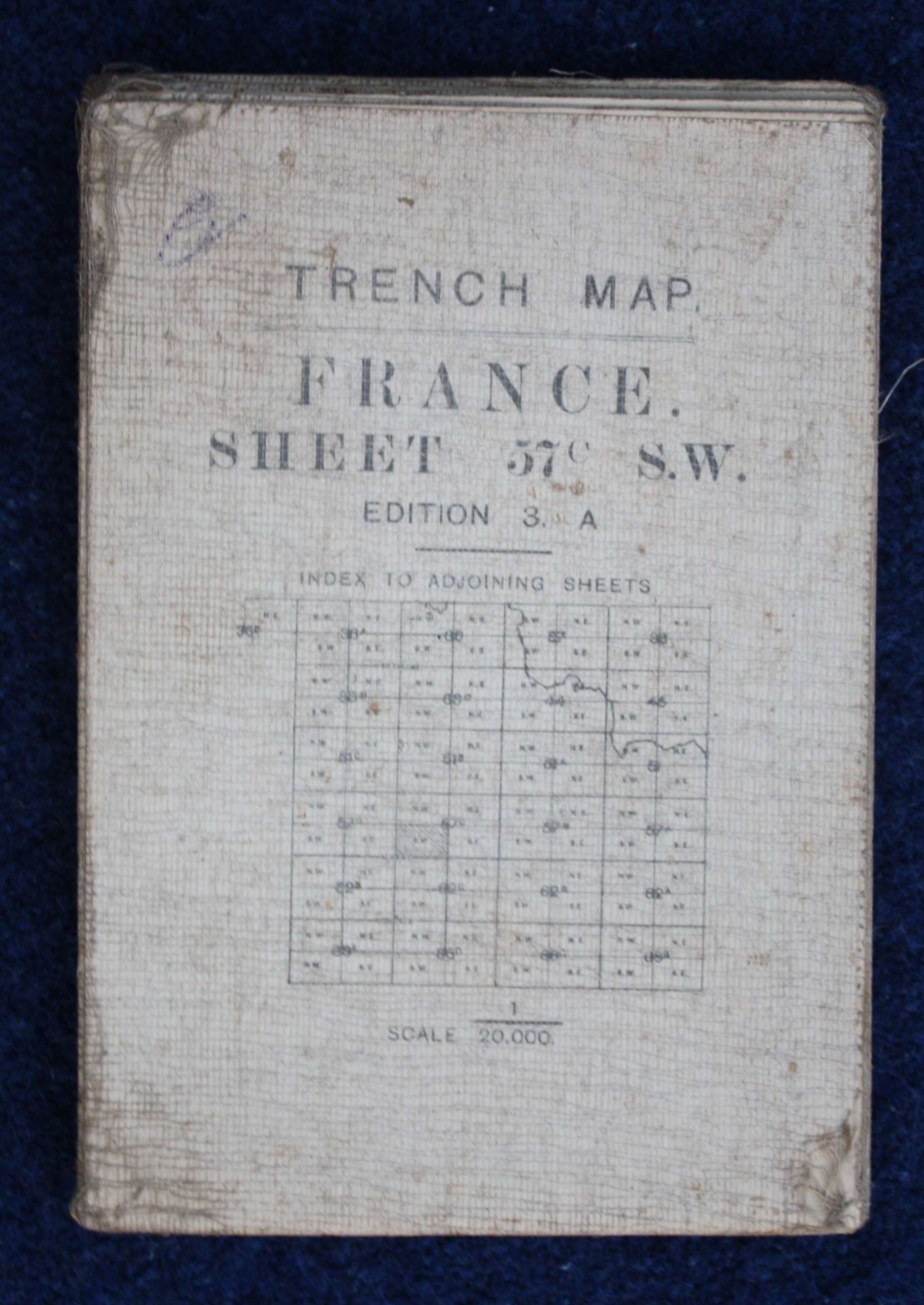 WW1 British Army Trench Map France: 57C SW 1:20,000 FLERS