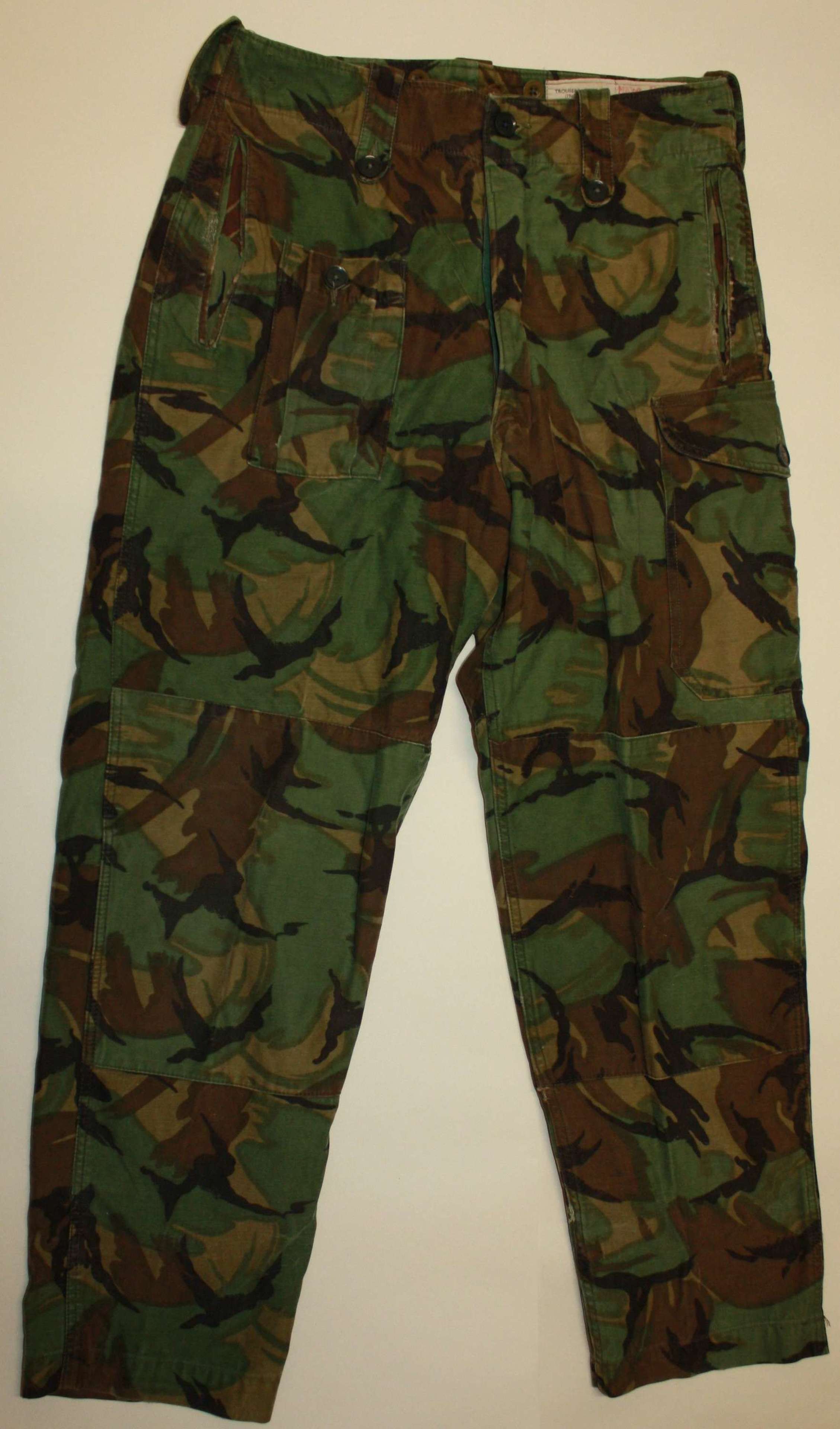 A GOOD USED PAIR OF THE 1960 PATTERN DPM TROUSERS SIZE 2