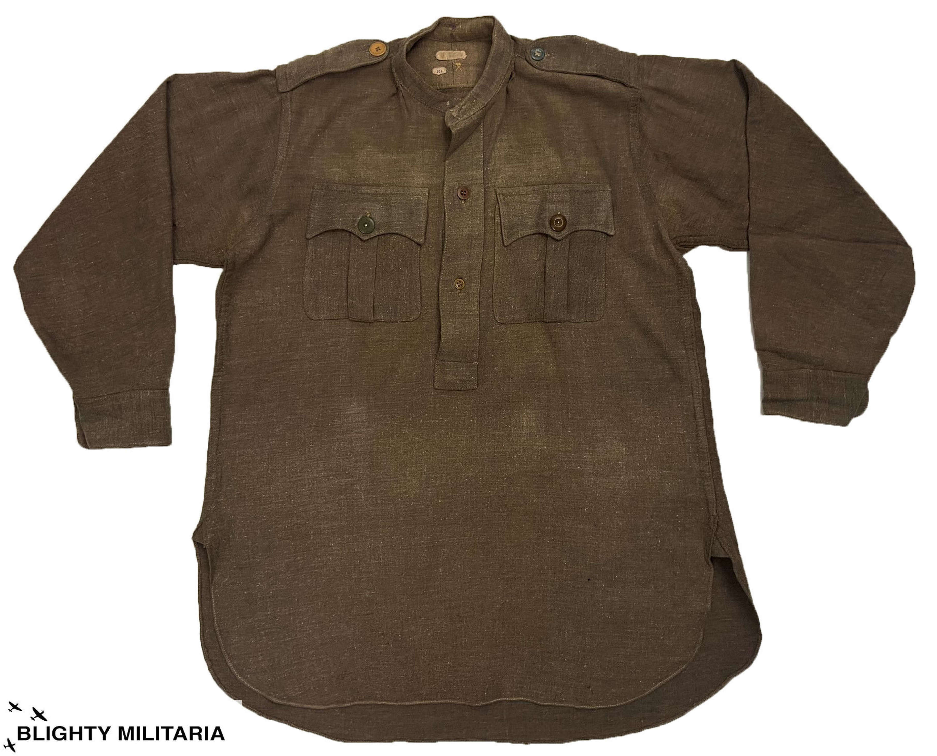 Original WW2 Indian Pattern British Army Officers Shirt