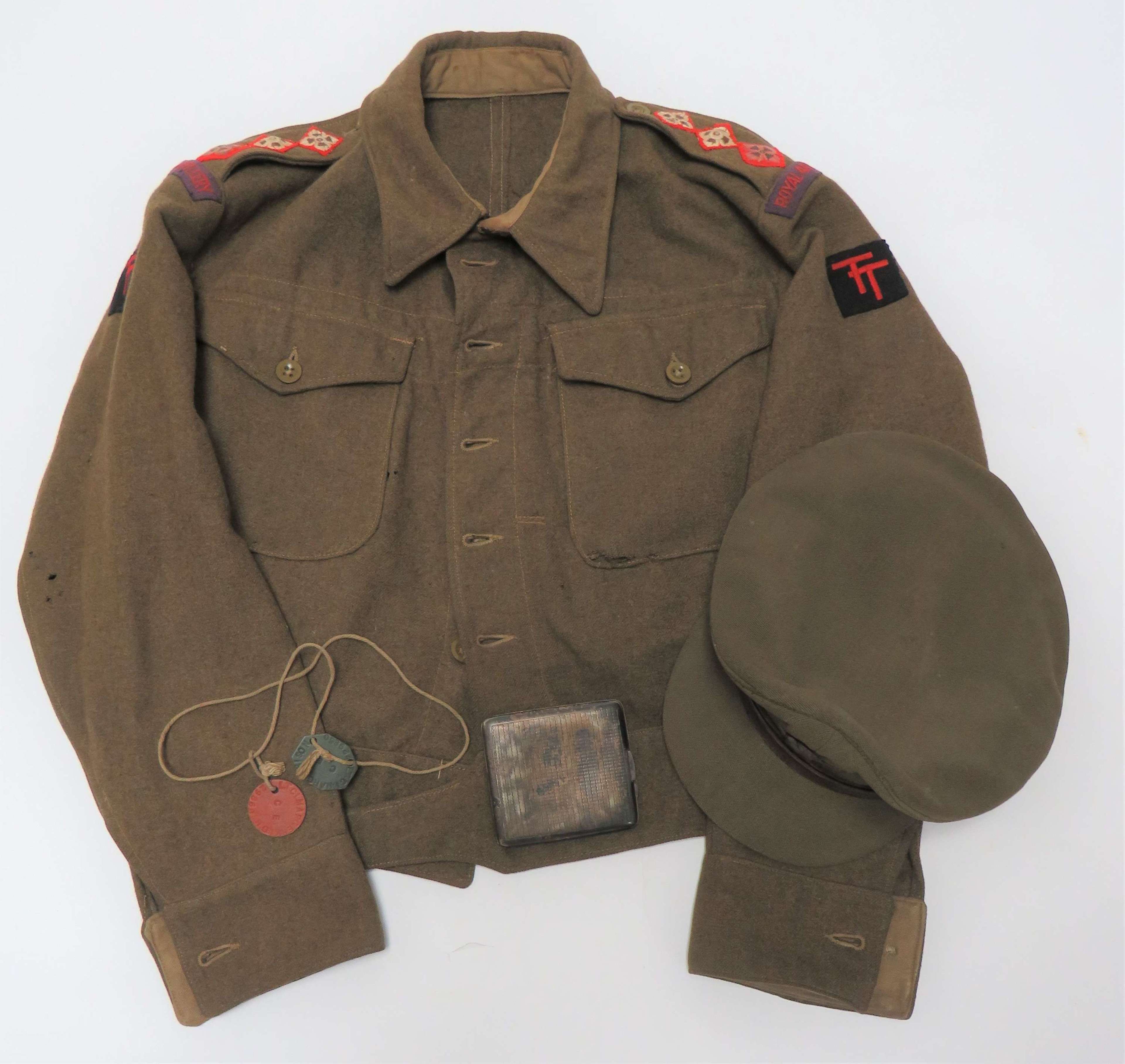 Attributed 50th Division Royal Artillery Battledress Uniform Set