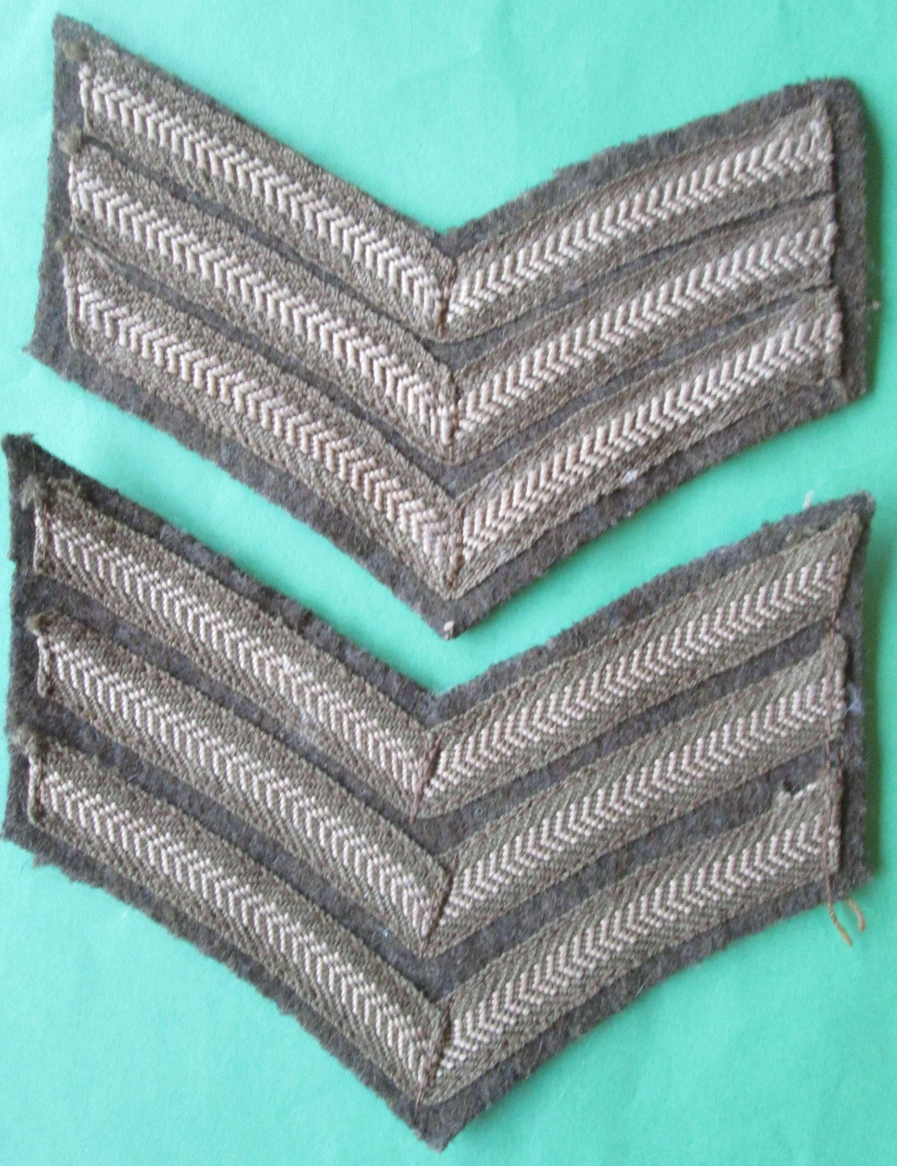A PAIR OF SGTS STRIPES