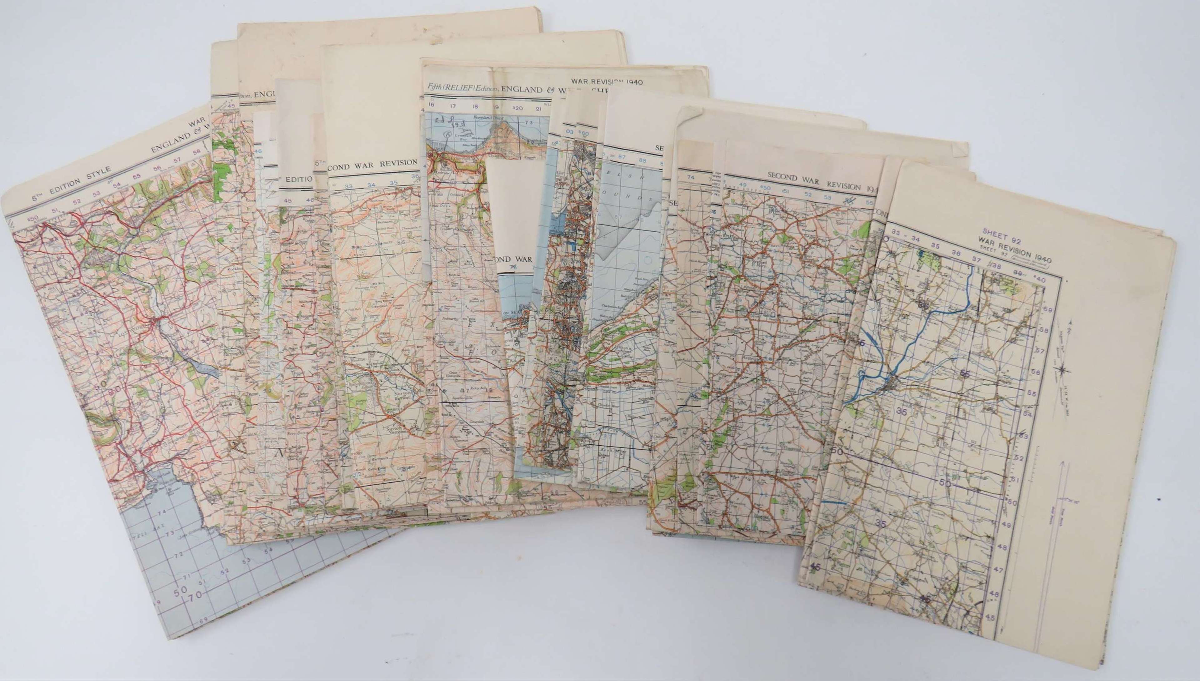Fantastic WW2 Issue  Part Set of Maps of the U.K