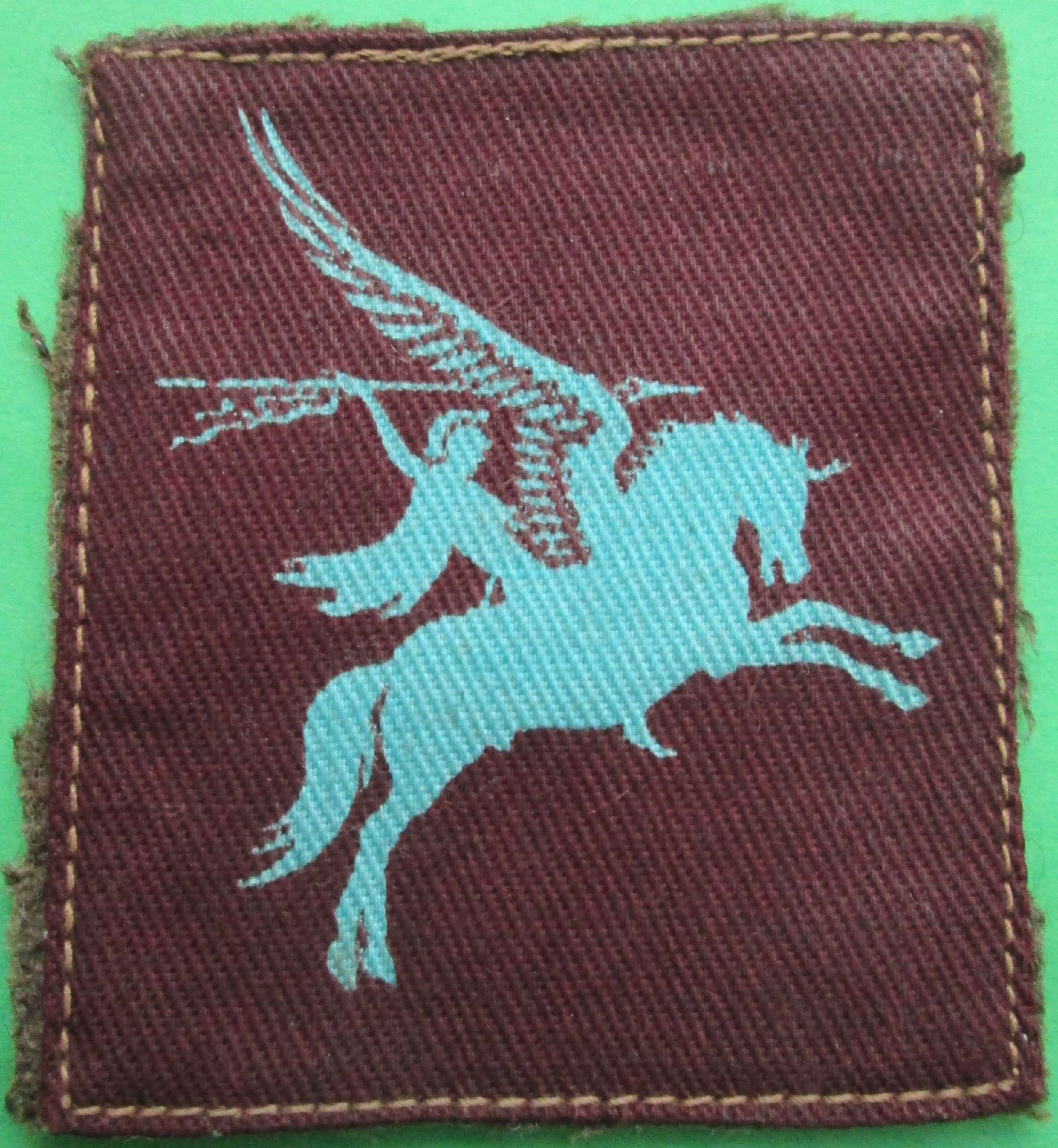 A WWII PRINTED PEGASUS PATCH