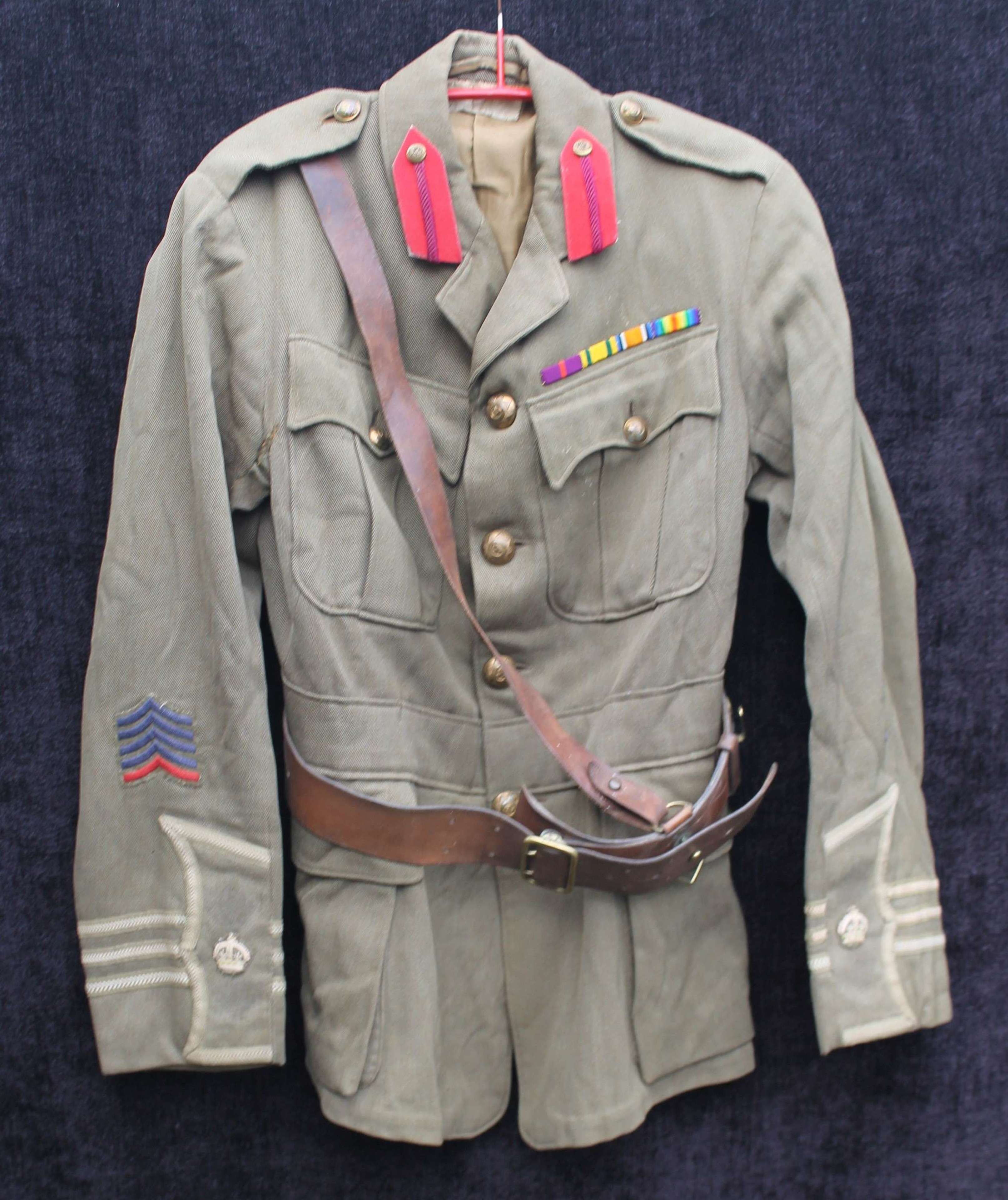 Attributed WW1 Devonshire Regiment Officers Cuff Rank Tunic