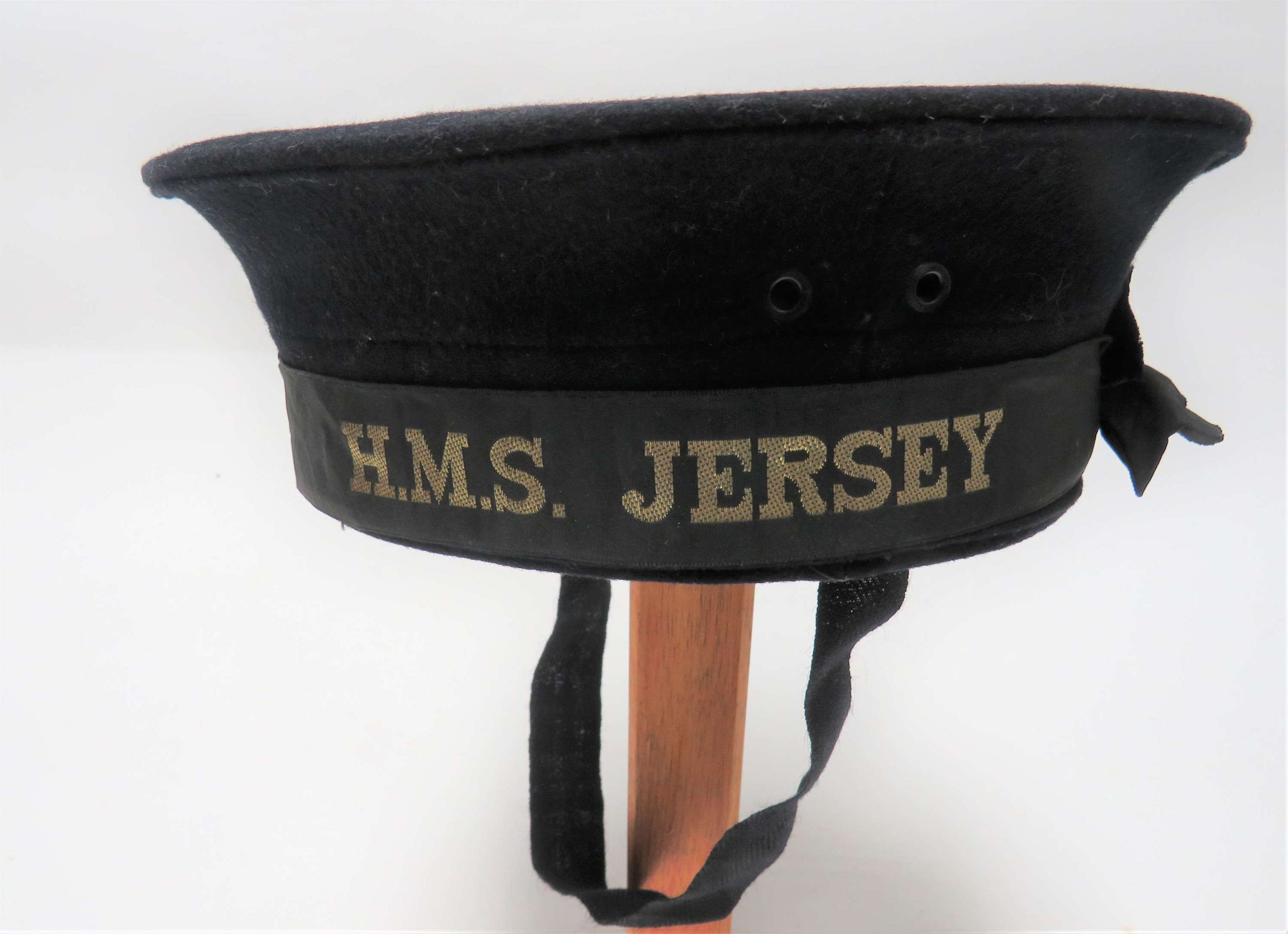 WW2 Royal Navy H.M.S Jersey Sailors Hat