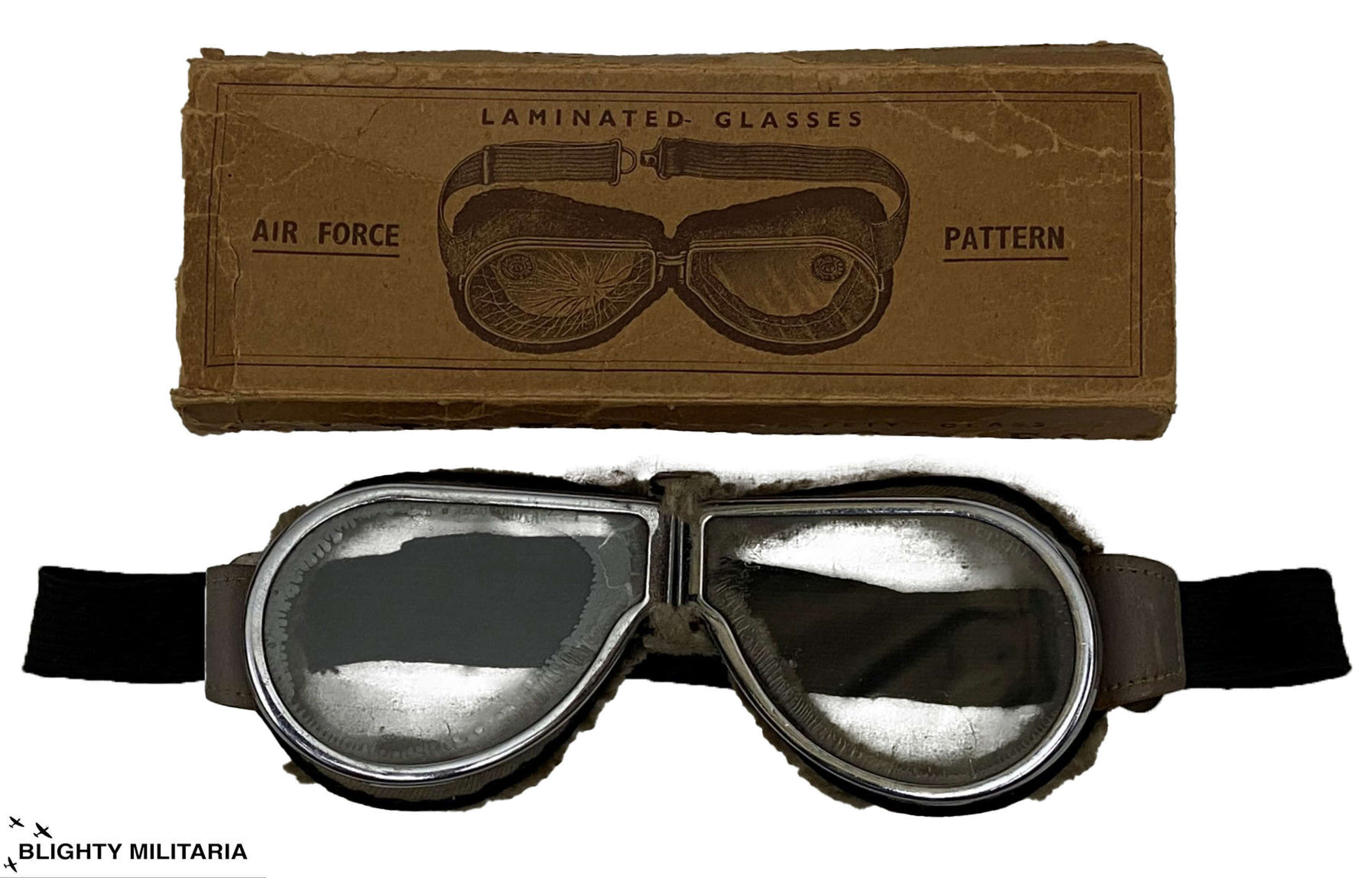 Original Inter-War RAF Private Purchase Flying Goggles by 'Retlaw'