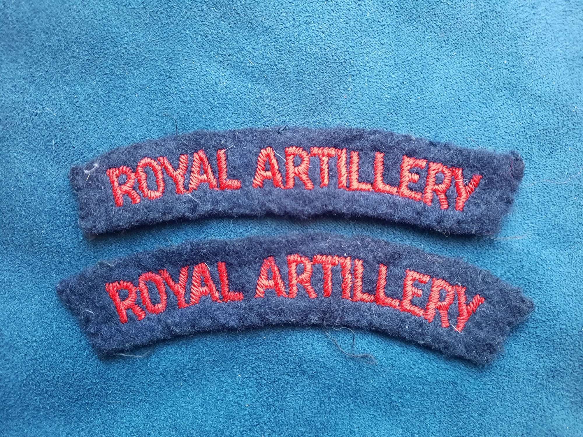 Pair of Royal Artillery Shoulder Titles