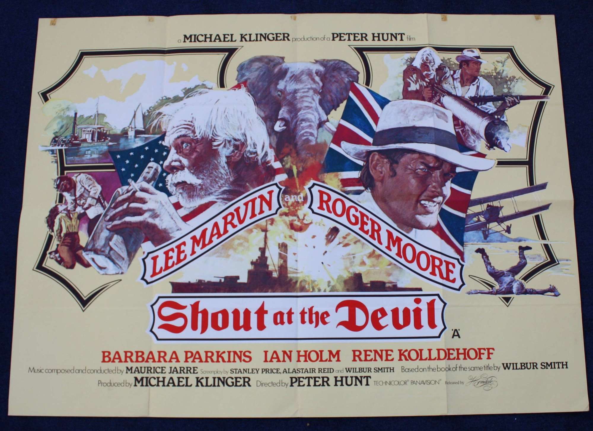 Original 40 x 30 inches Movie/ Film Poster: 'Shout at the Devil'