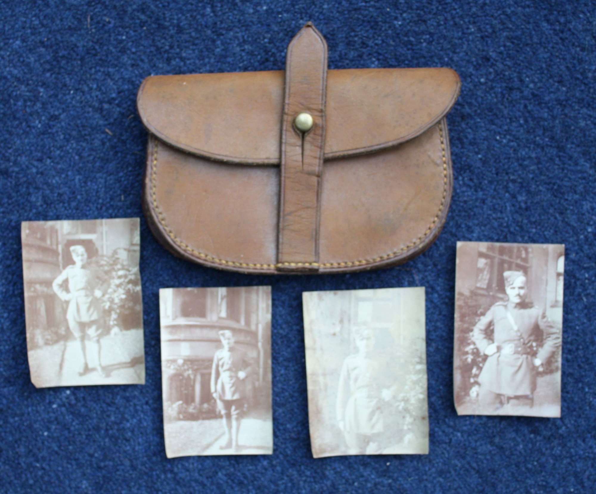 WW1 Leather Officers Sam Browne Ammunition Pouch.