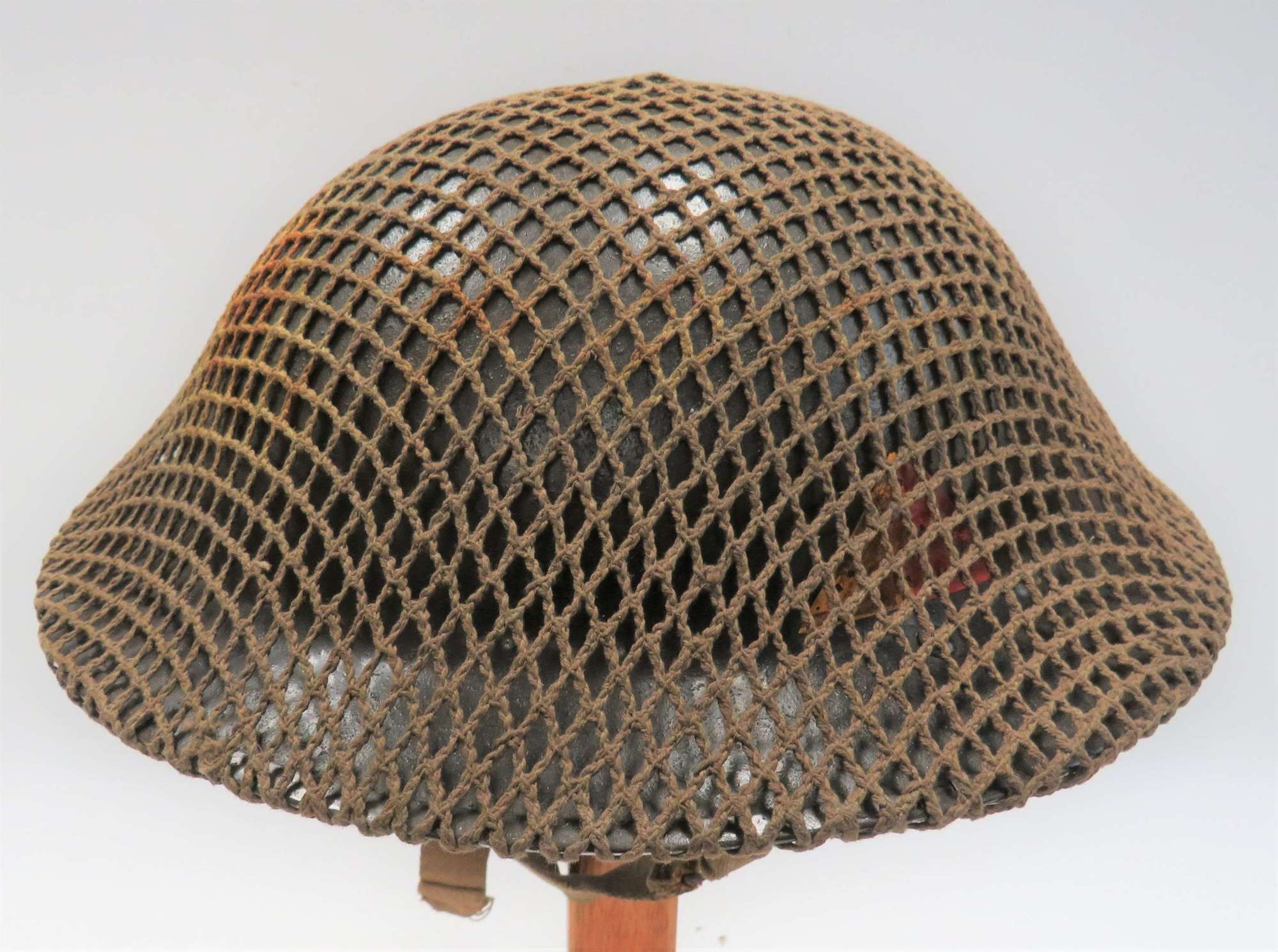 Early War Regimentally Badged , Steel Helmet with cammo cover