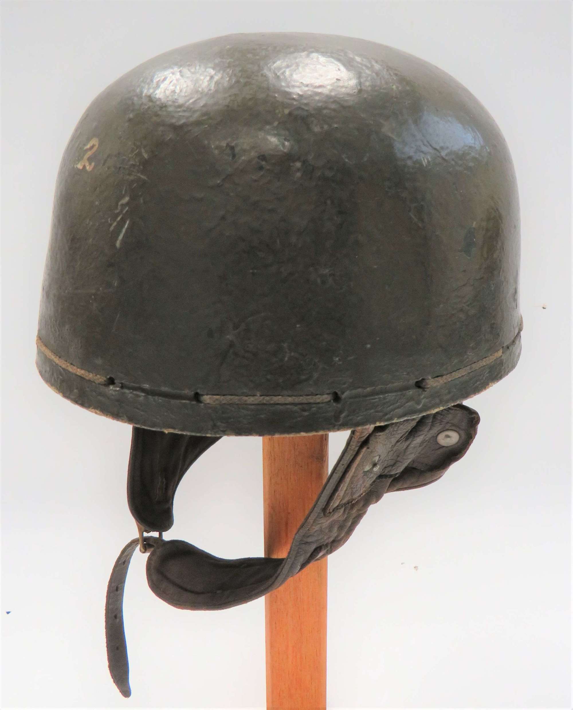 WW2 British 1st Pattern Fibre Dispatch Riders Helmet .