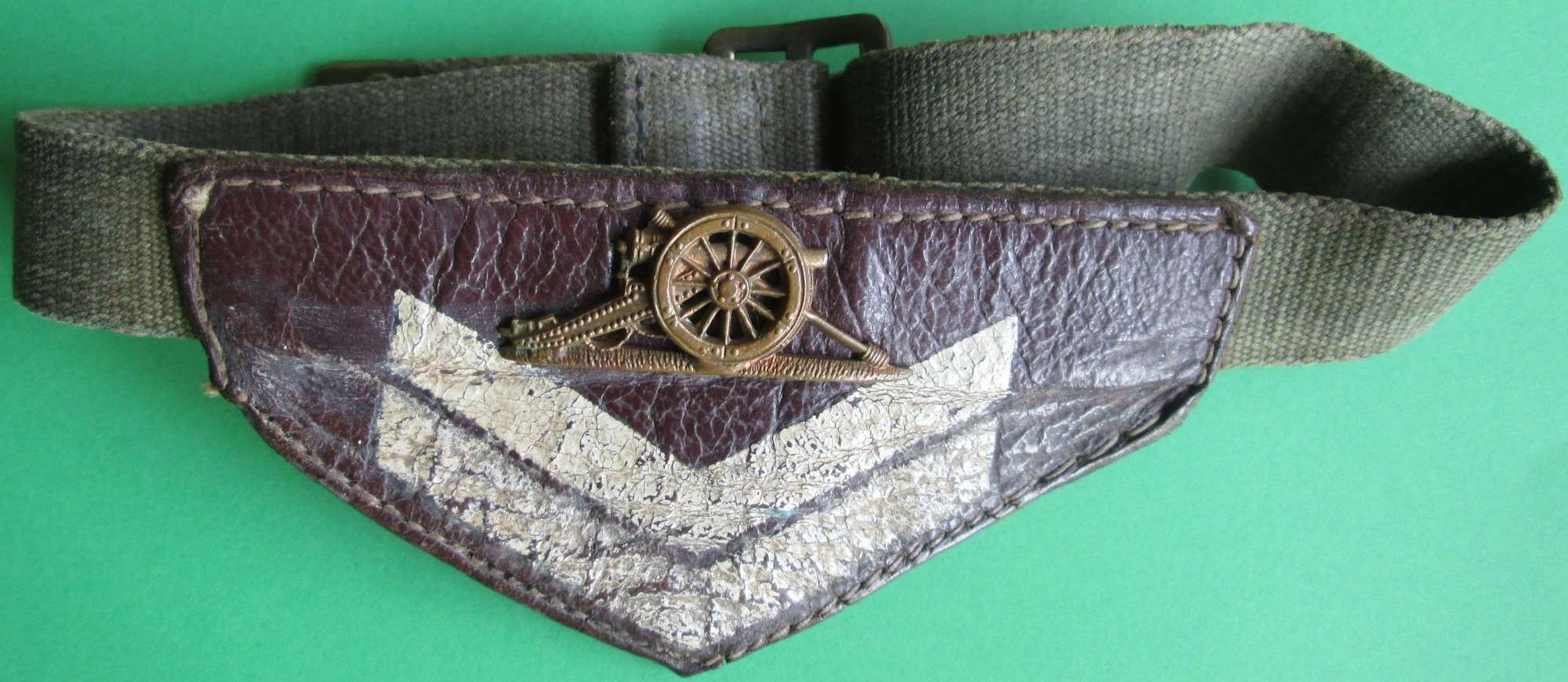ROYAL ARTILLARY GUNNERS LEATHER AND CANVAS ARM BAND