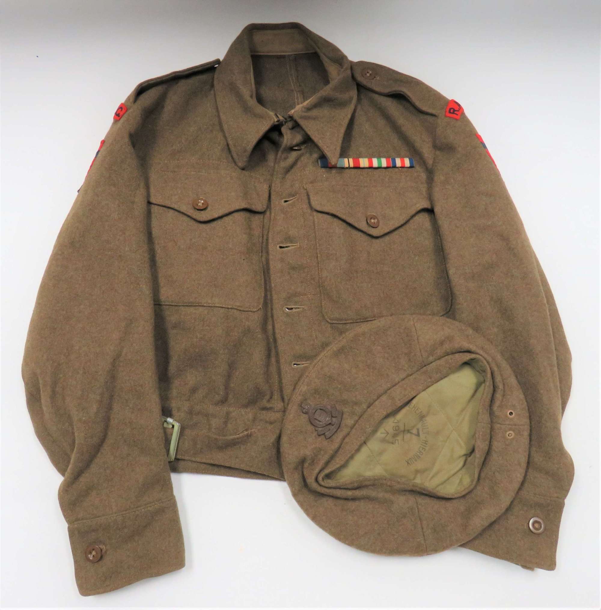1940 Pattern R.A.O.C  Battledress Jacket and G.S Cap