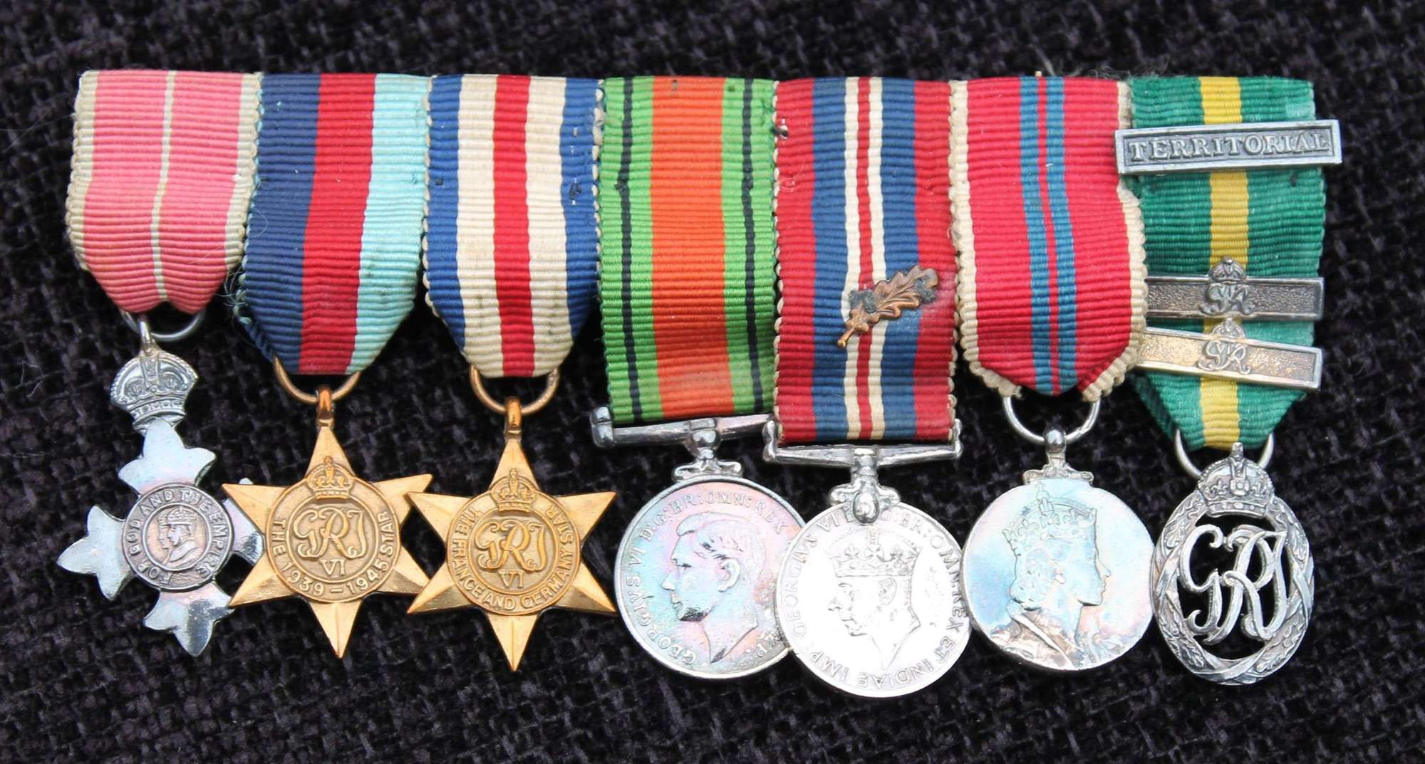 Miniature OBE Group of Seven Medals