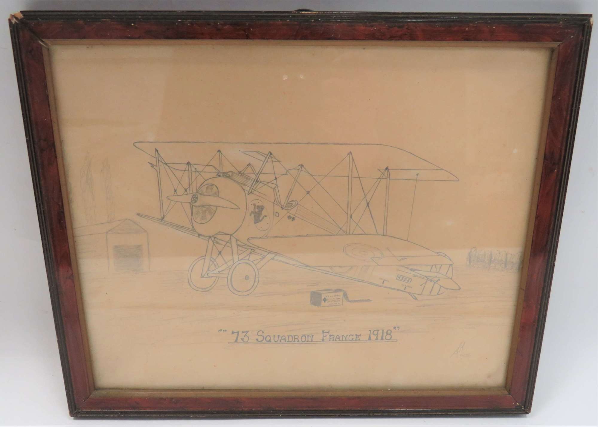 Original R.F.C / R.A.F Aircraft Pencil Drawing