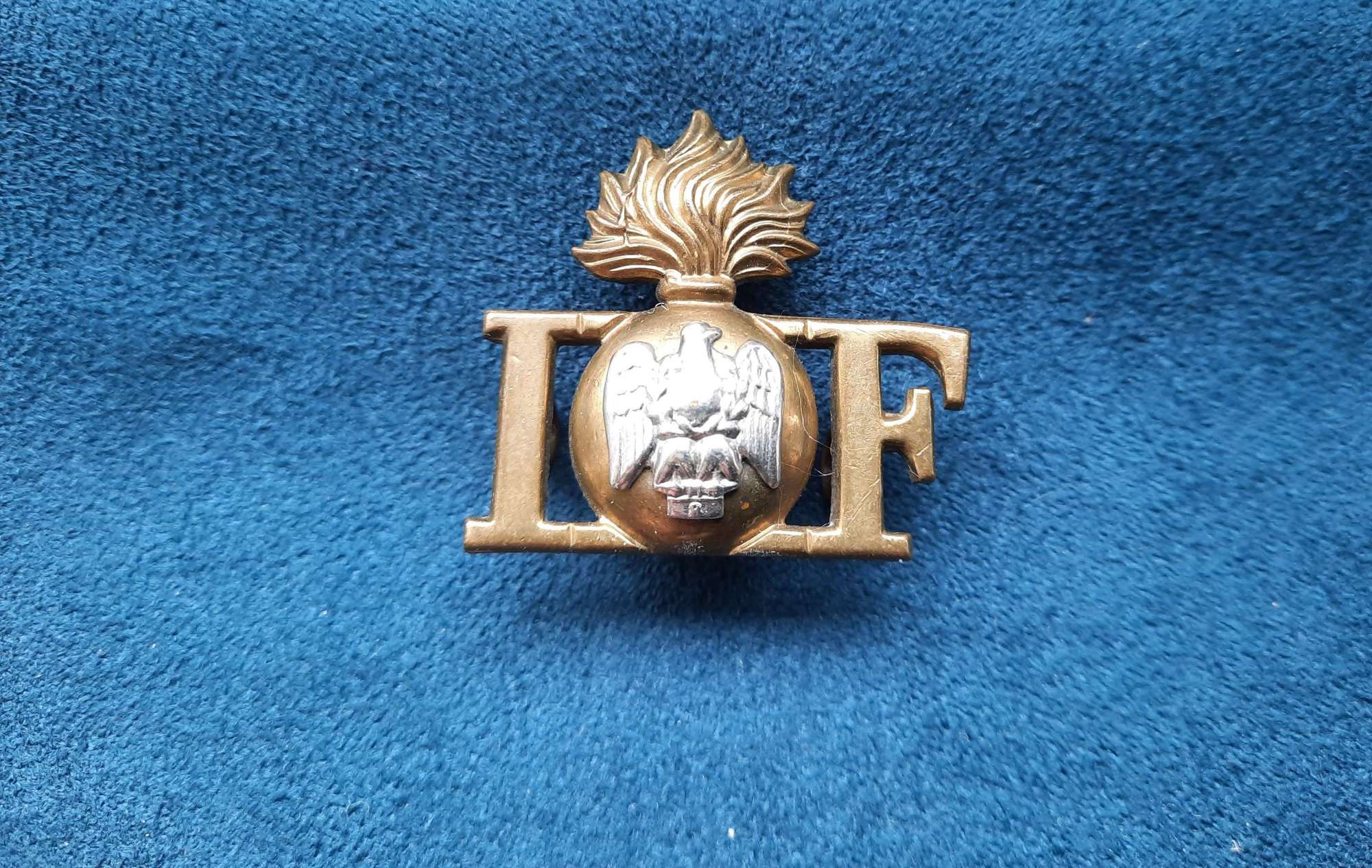 Royal Irish Fusiliers Brass Shoulder Title