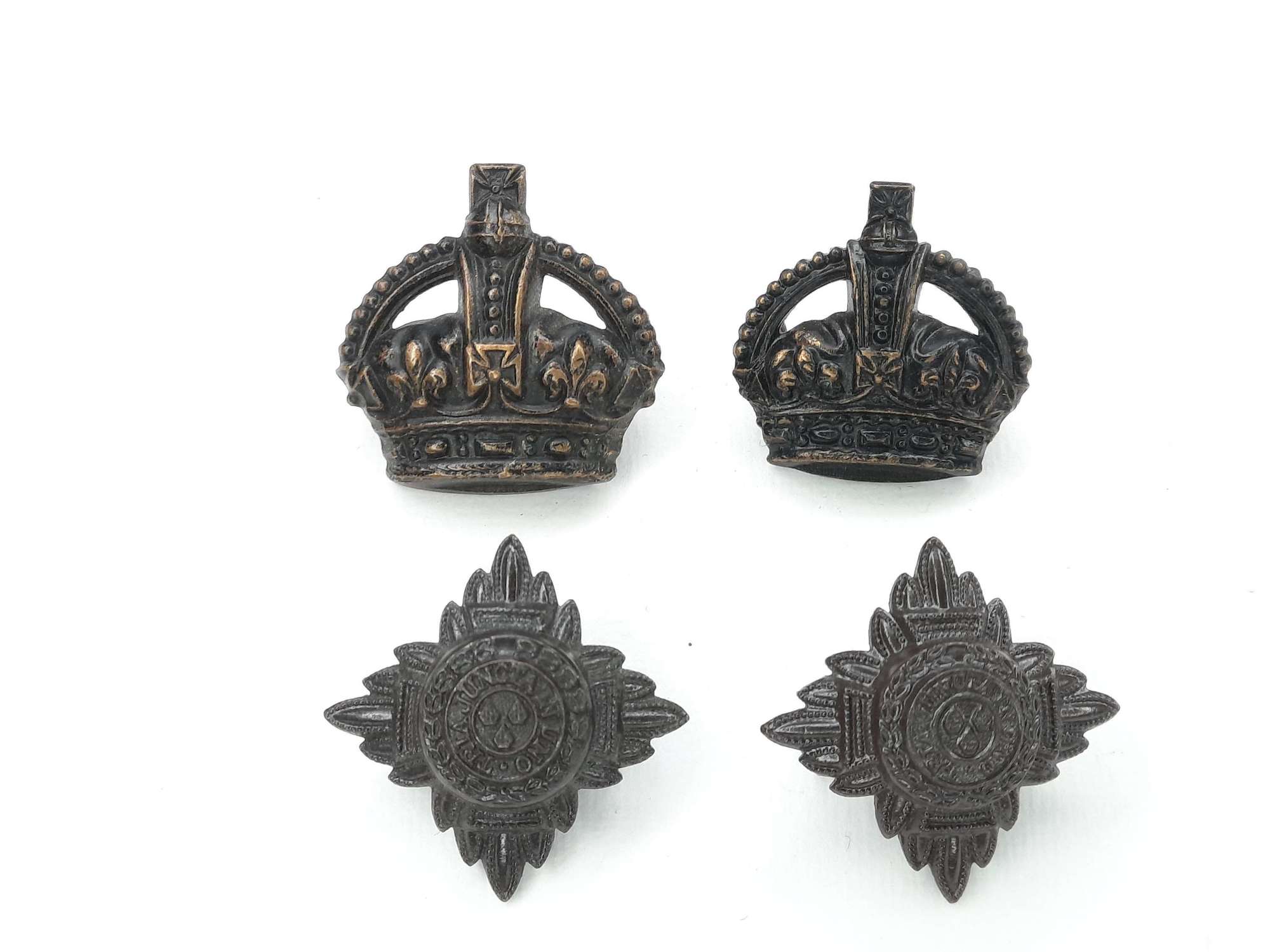 WW2 Blackened Brass Officer’s Crowns