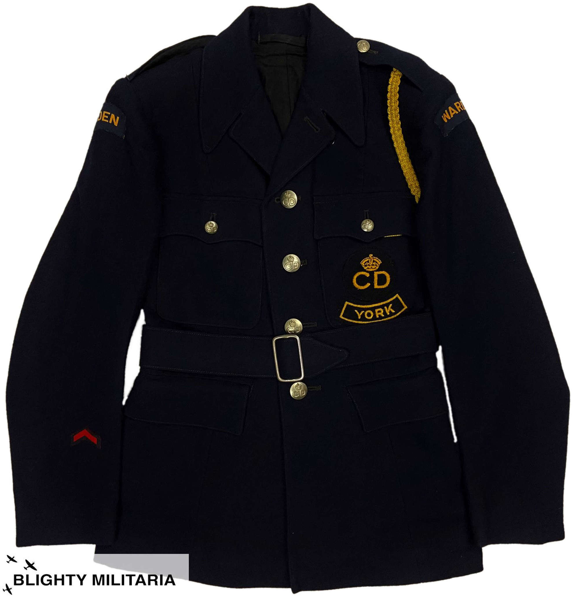 Original WW2 Ladies Civil Defence ARP 71 Tunic YORK - Size 6