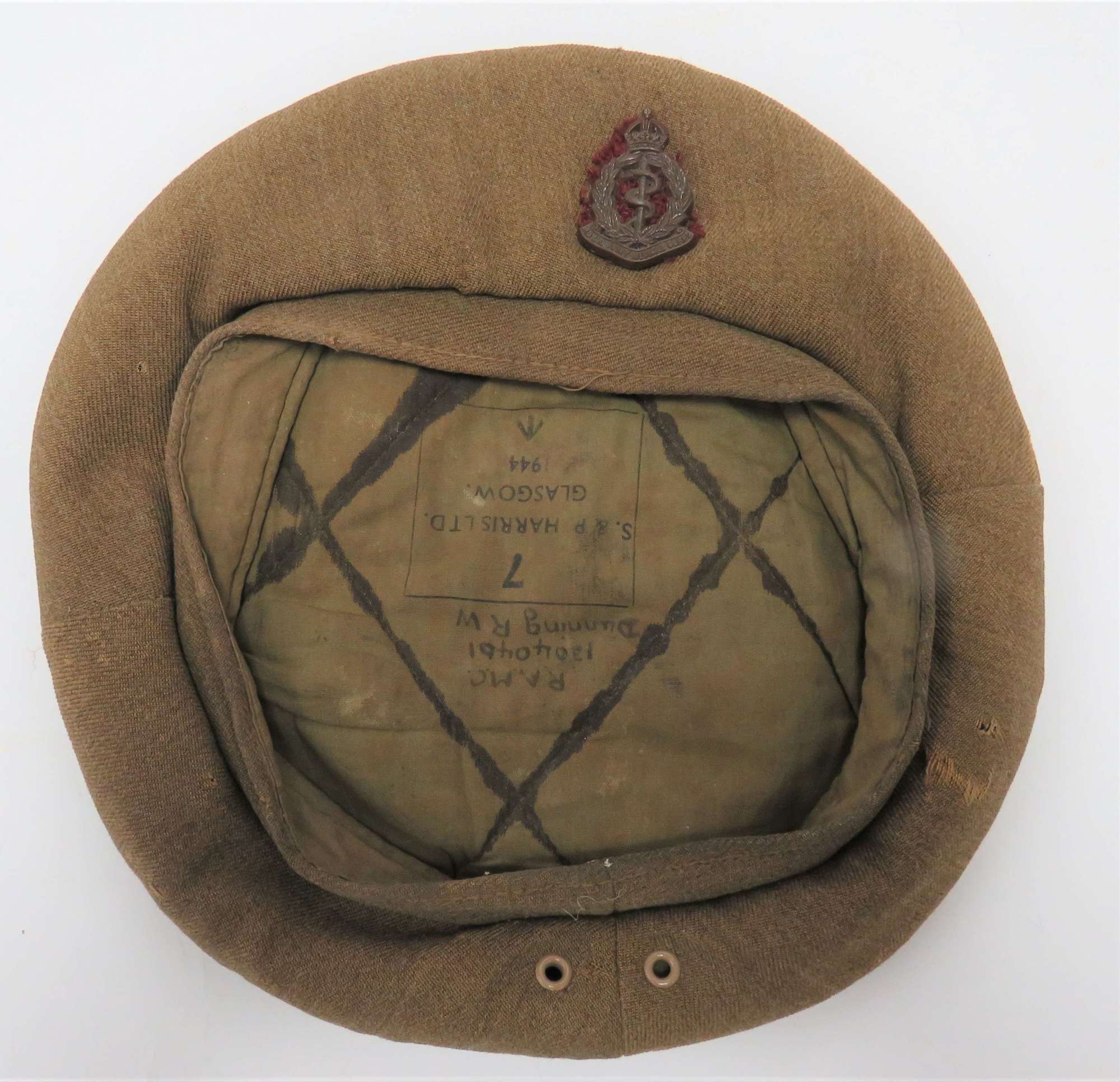 1944 Dated R.A.M.C Attributed General Service Cap Beret