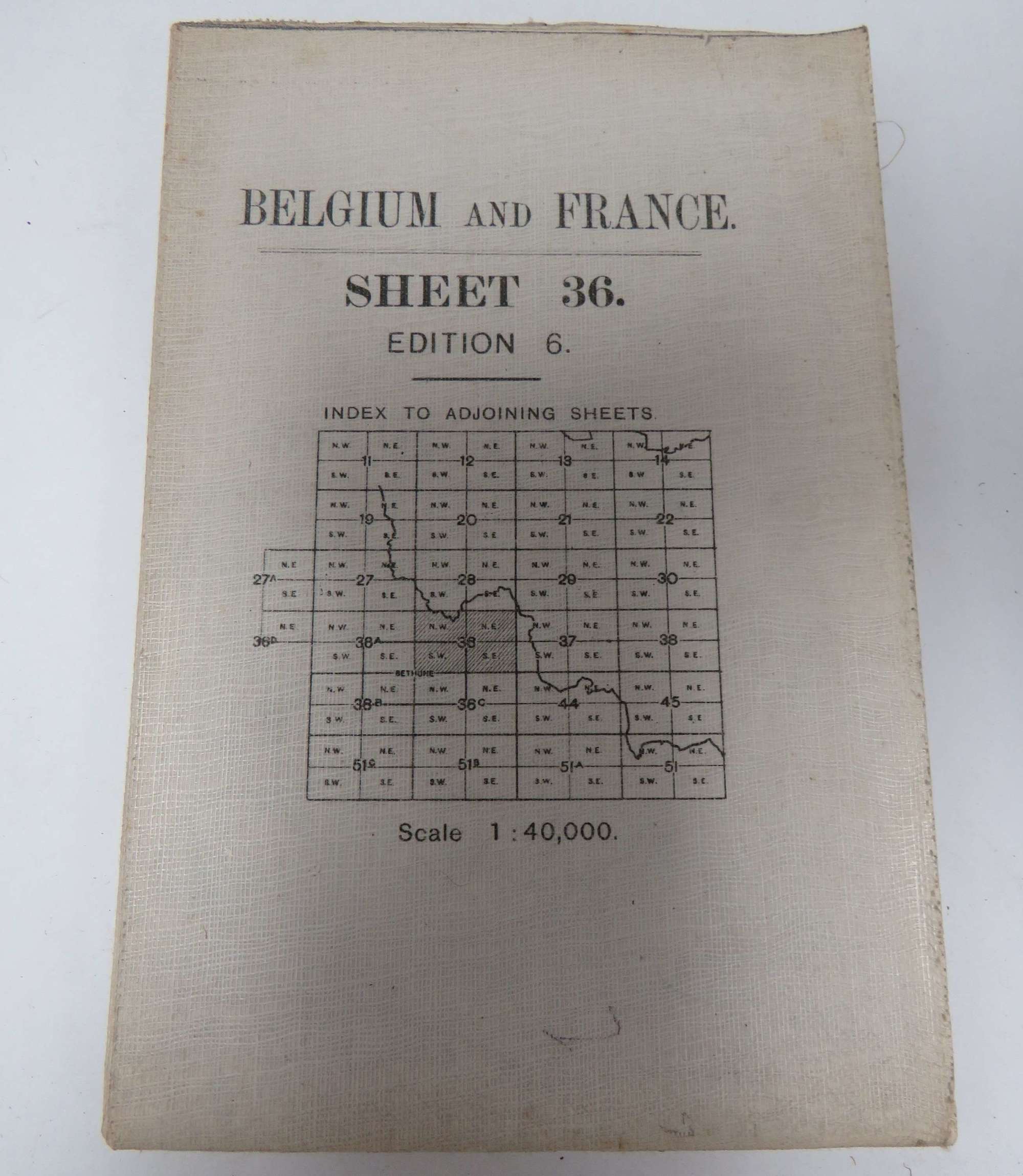 1916 Belgium and France Map