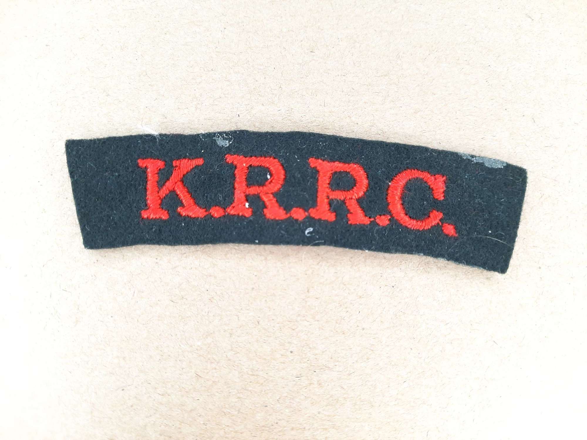 King's Royal Rifle Corps Shoulder Title