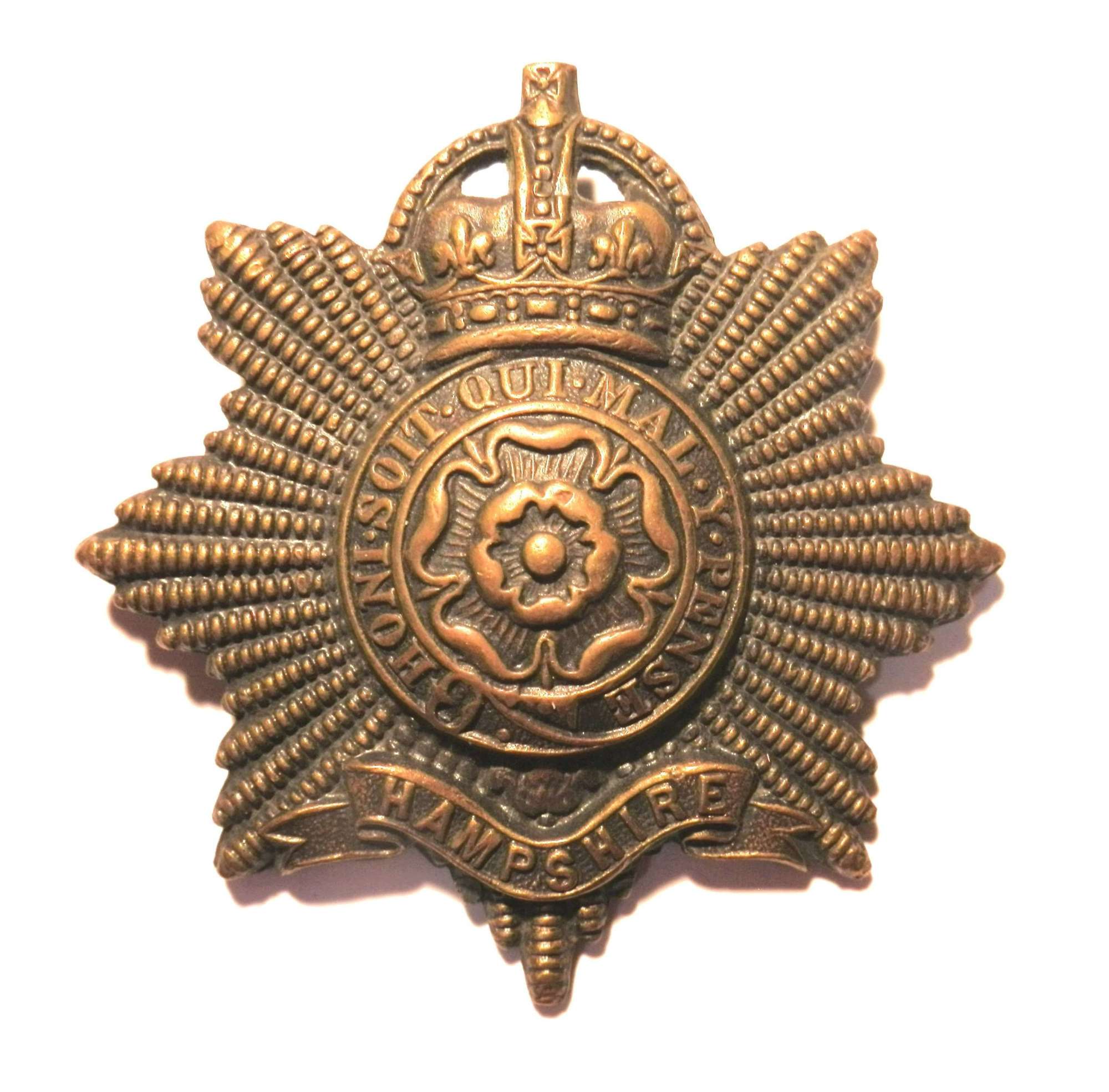 The Hampshire Regiment Officers Cap Badge.