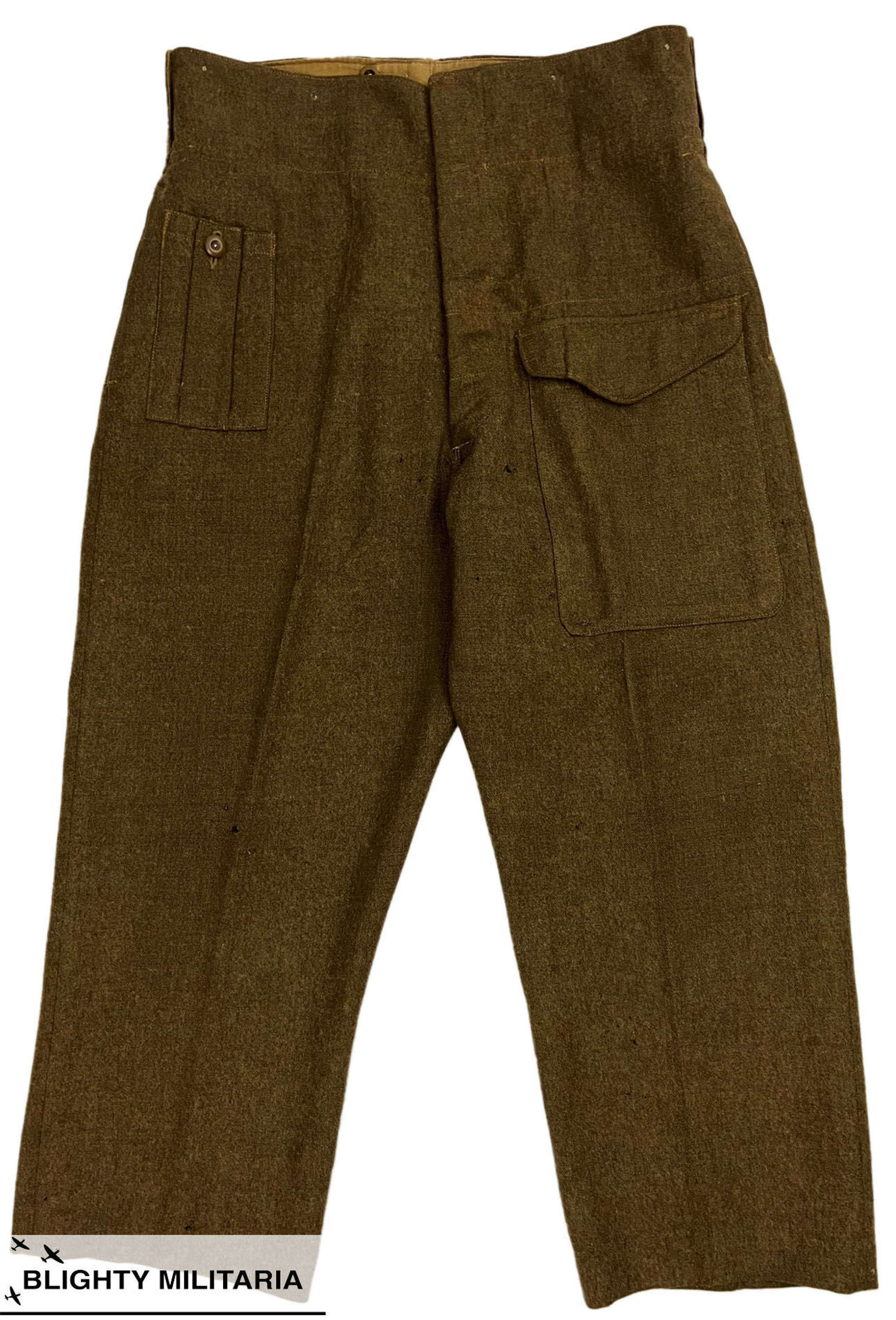 Original 1942 Dated 1940 Pattern Battledress Trousers - Size 18