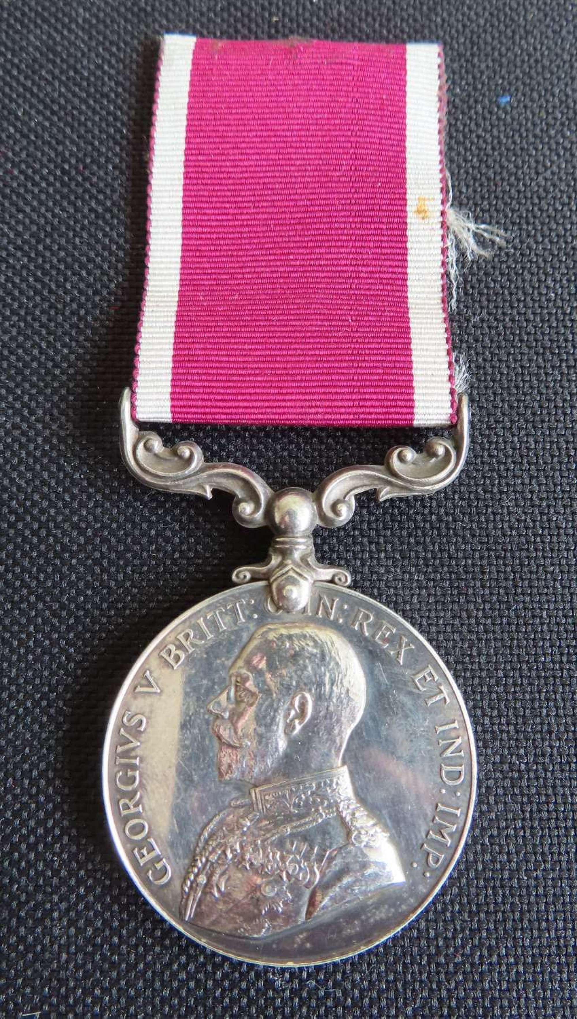 Long service good conduct medal awarded to Sjt Johnston R.E.