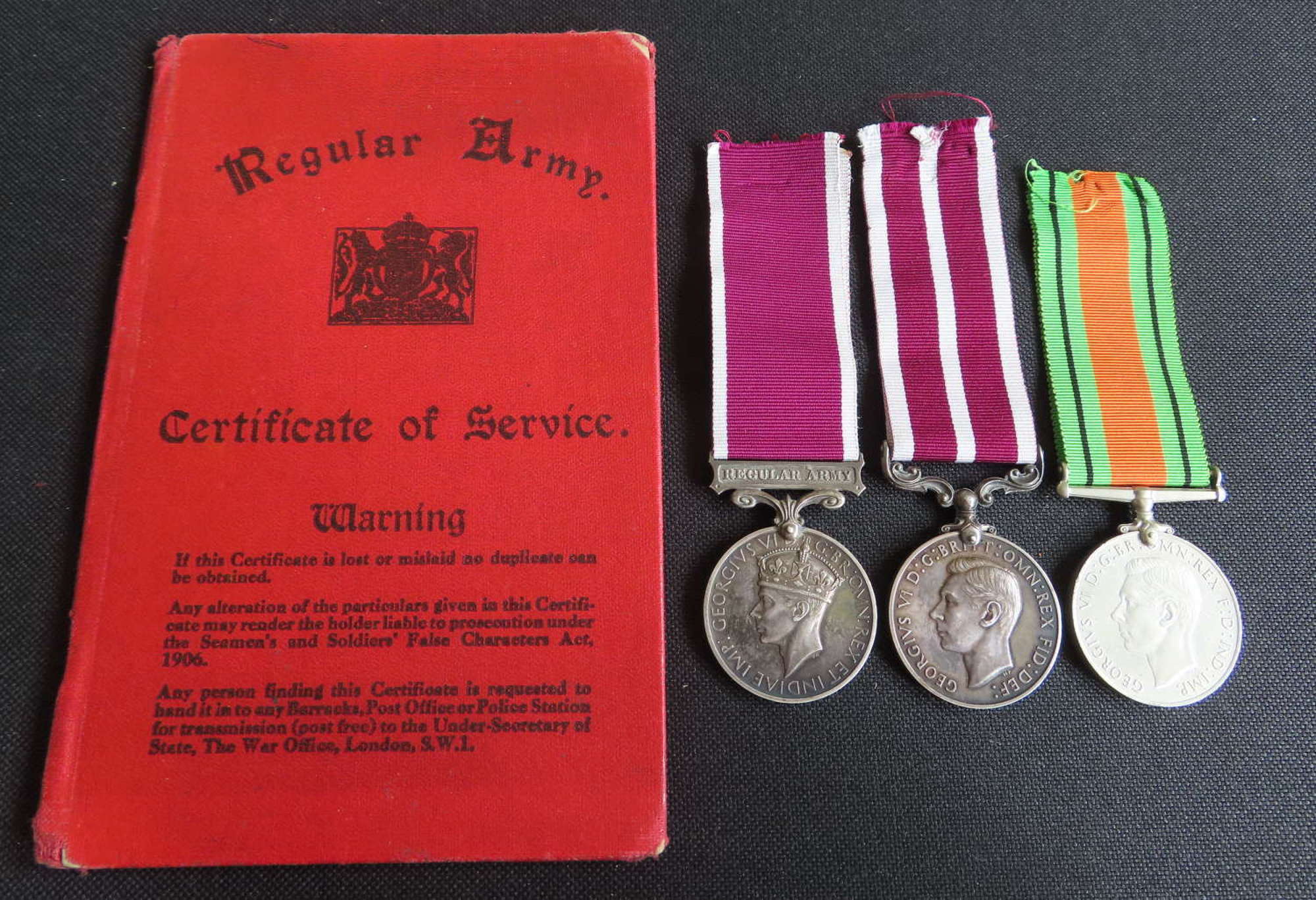 MSM, LSGC & Defence Medals & Soldiers Service Book to an Irish Man