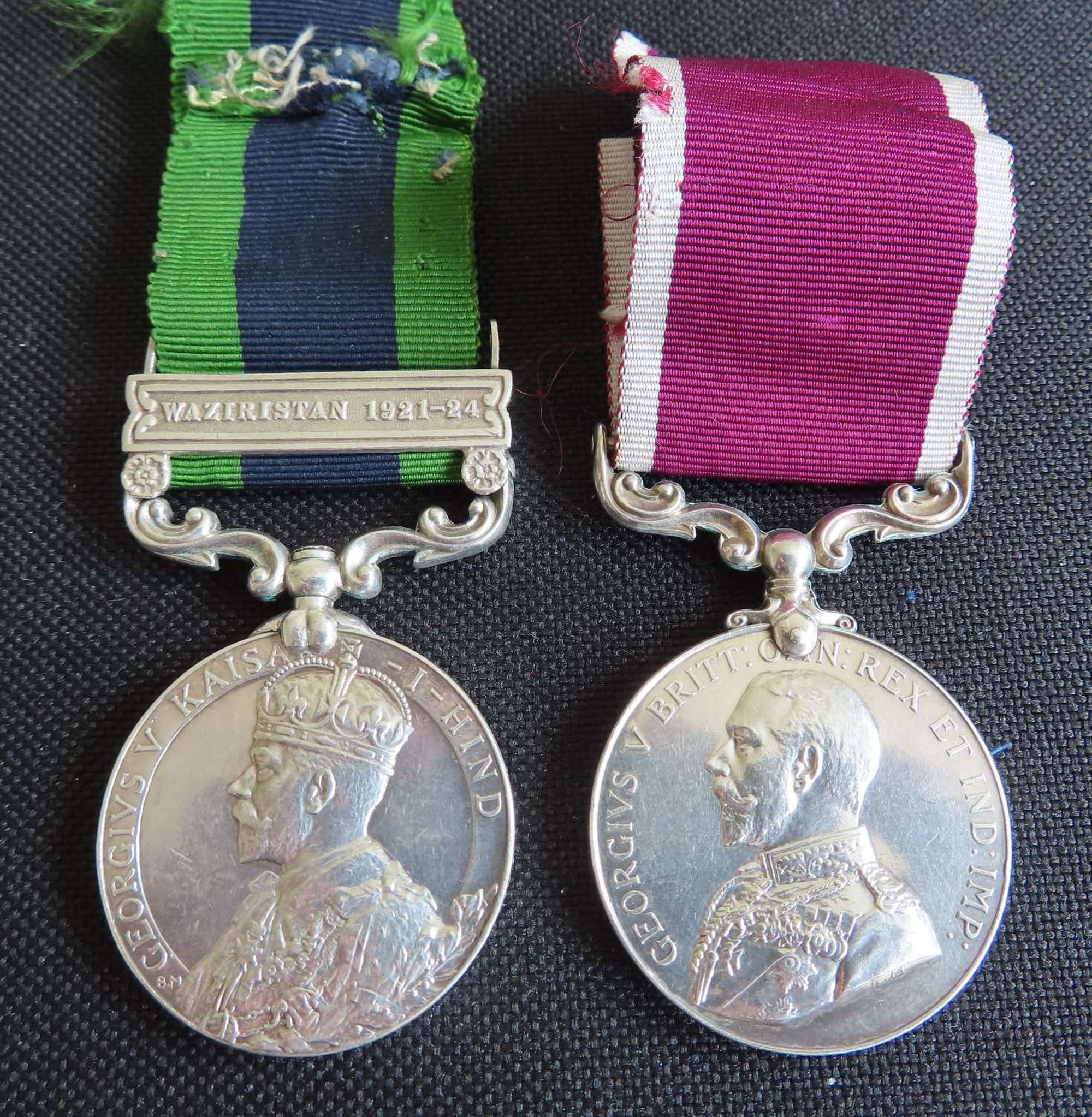 Waziristan 1921-24 IGS & LSGC medals awarded to S/Sjt W O Smith IAOC