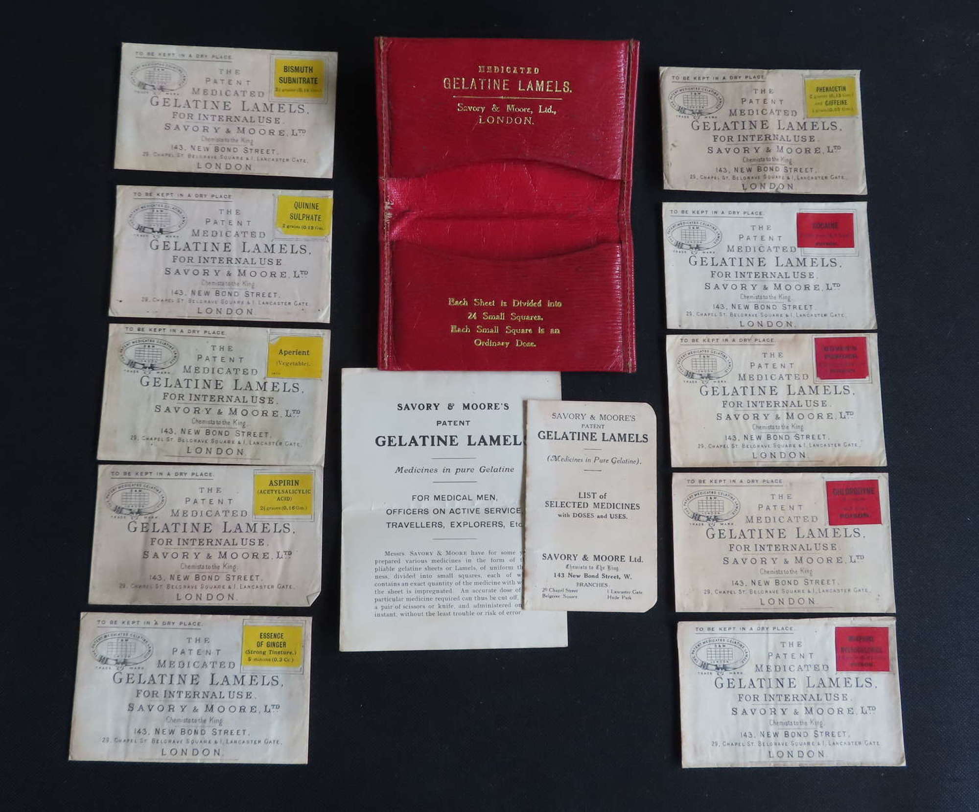 WW1 Period Officers Savory & Moore's Drug Infused Medical Wallet