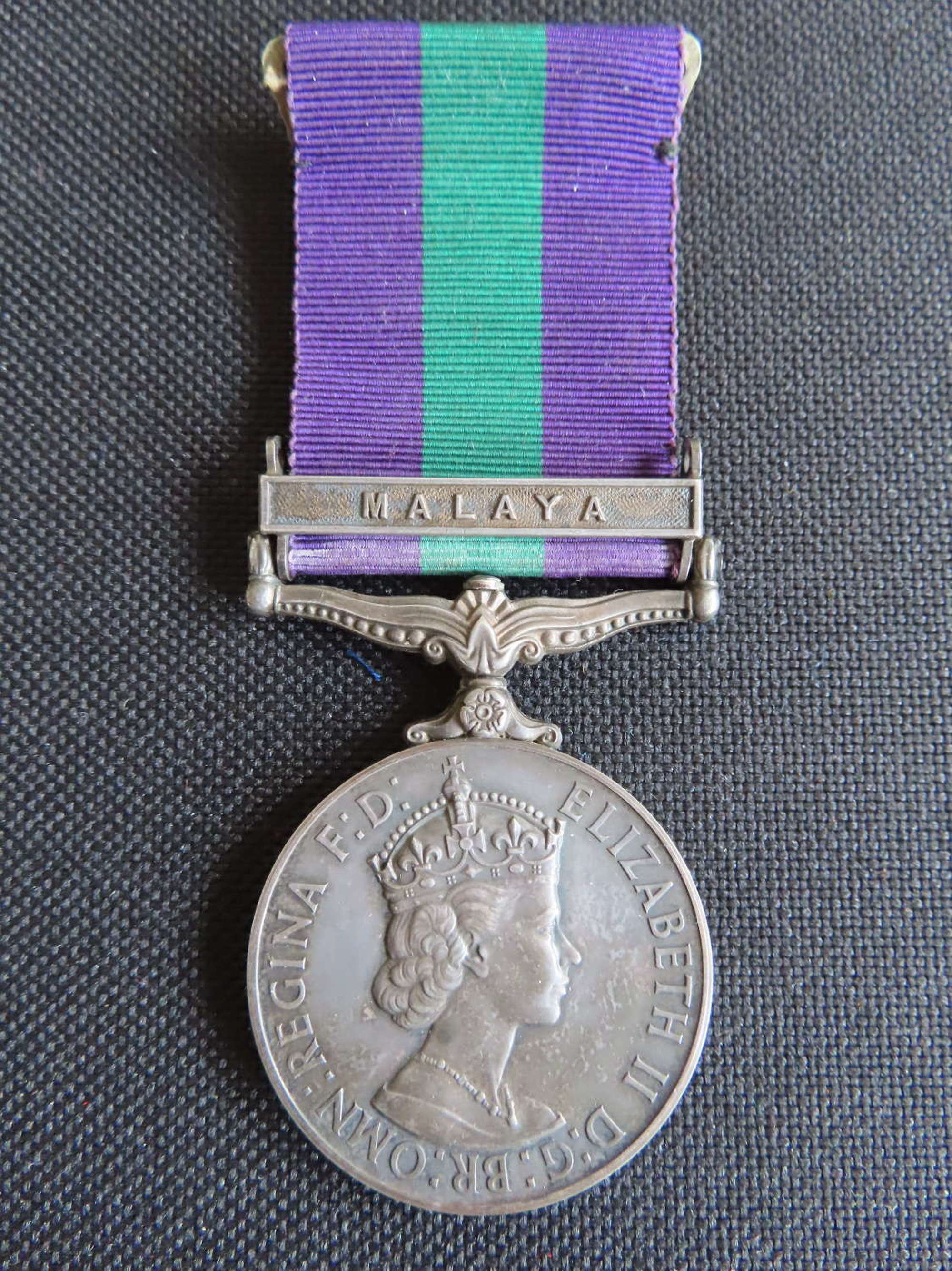 Malaya general service medal awarded to Cfn B Porter R.E.M.E.